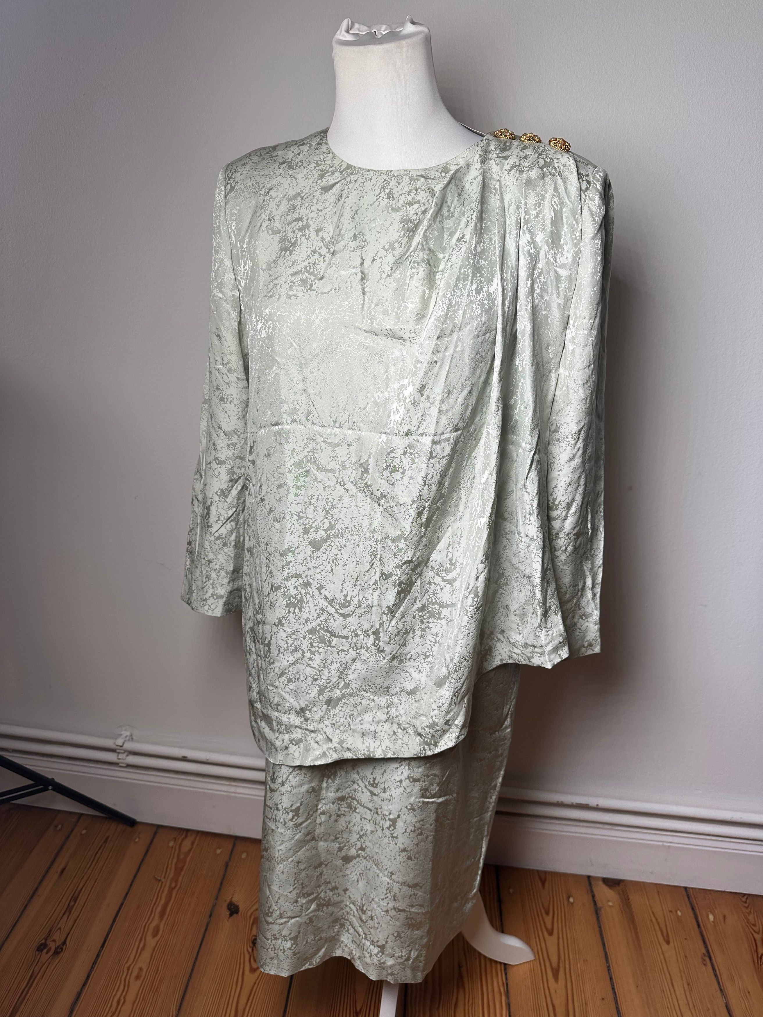 Givenchy Vintage Abstract Dress Grey Turquoise L Size L / US 10 / IT 46 - 14 Thumbnail