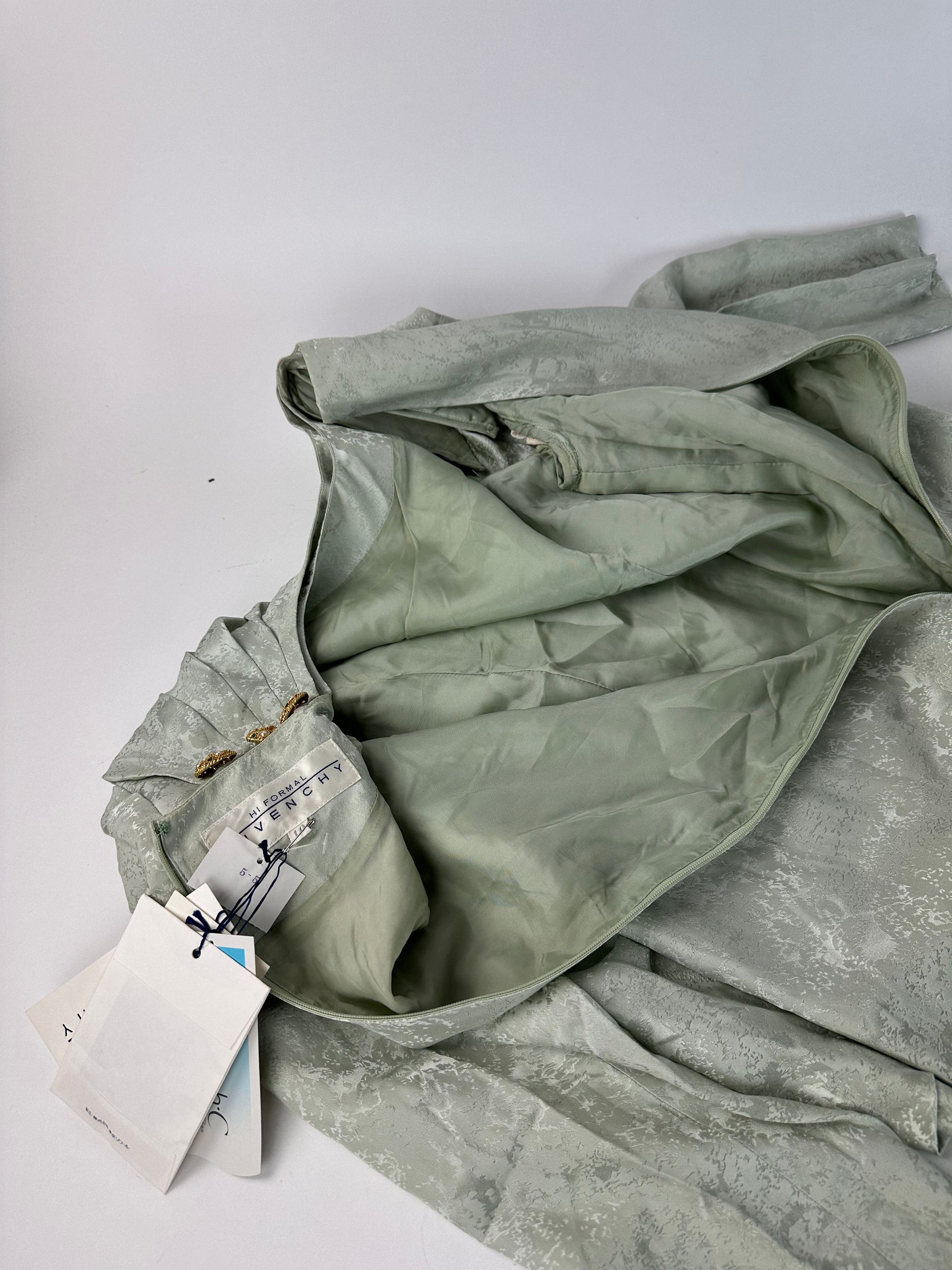 Givenchy Vintage Abstract Dress Grey Turquoise L Size L / US 10 / IT 46 - 12 Thumbnail