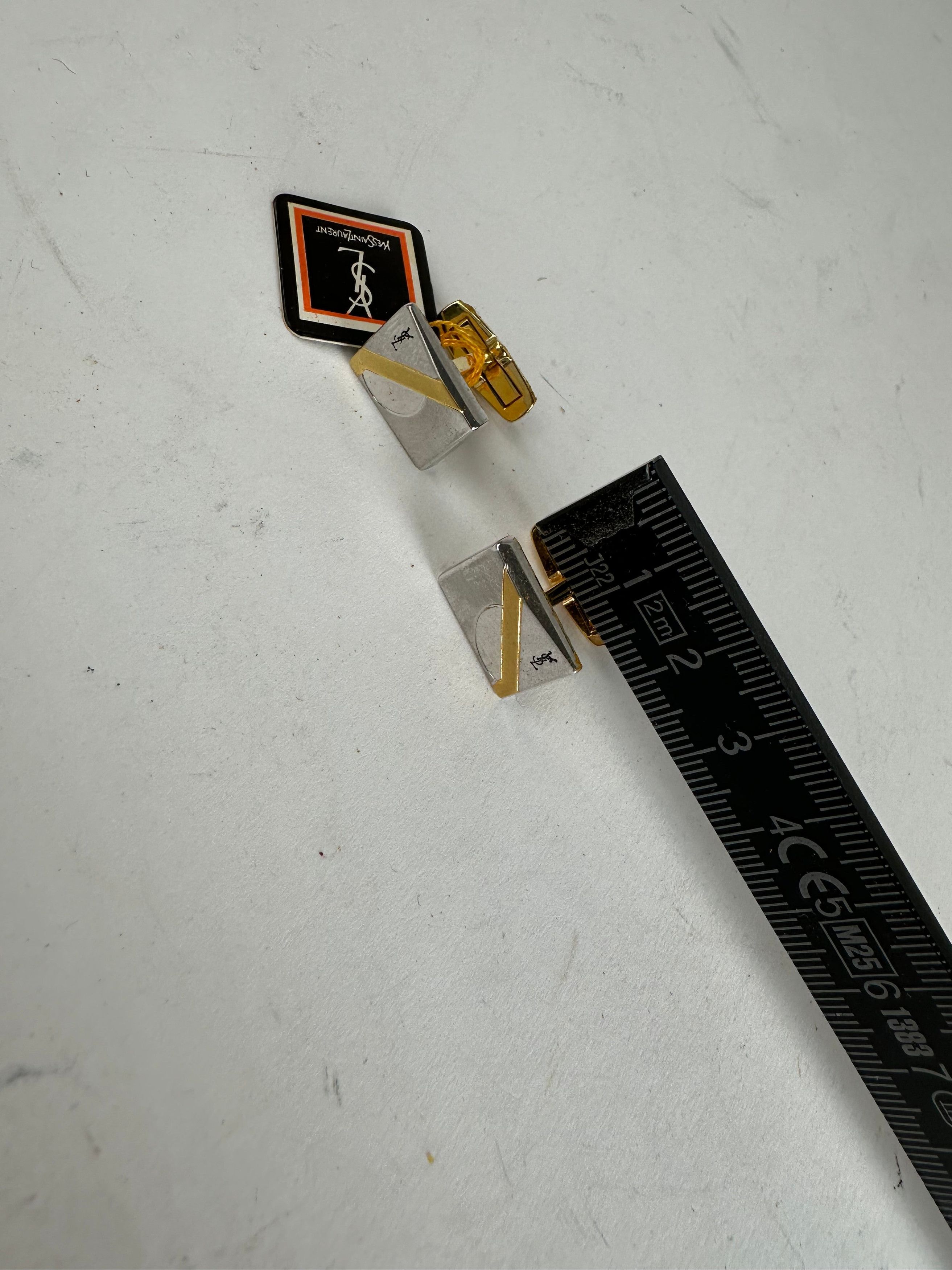 Other Vintage Yves Saint Laurent Cufflinks Tie Clamp set Silver Size ONE SIZE - 8 Thumbnail