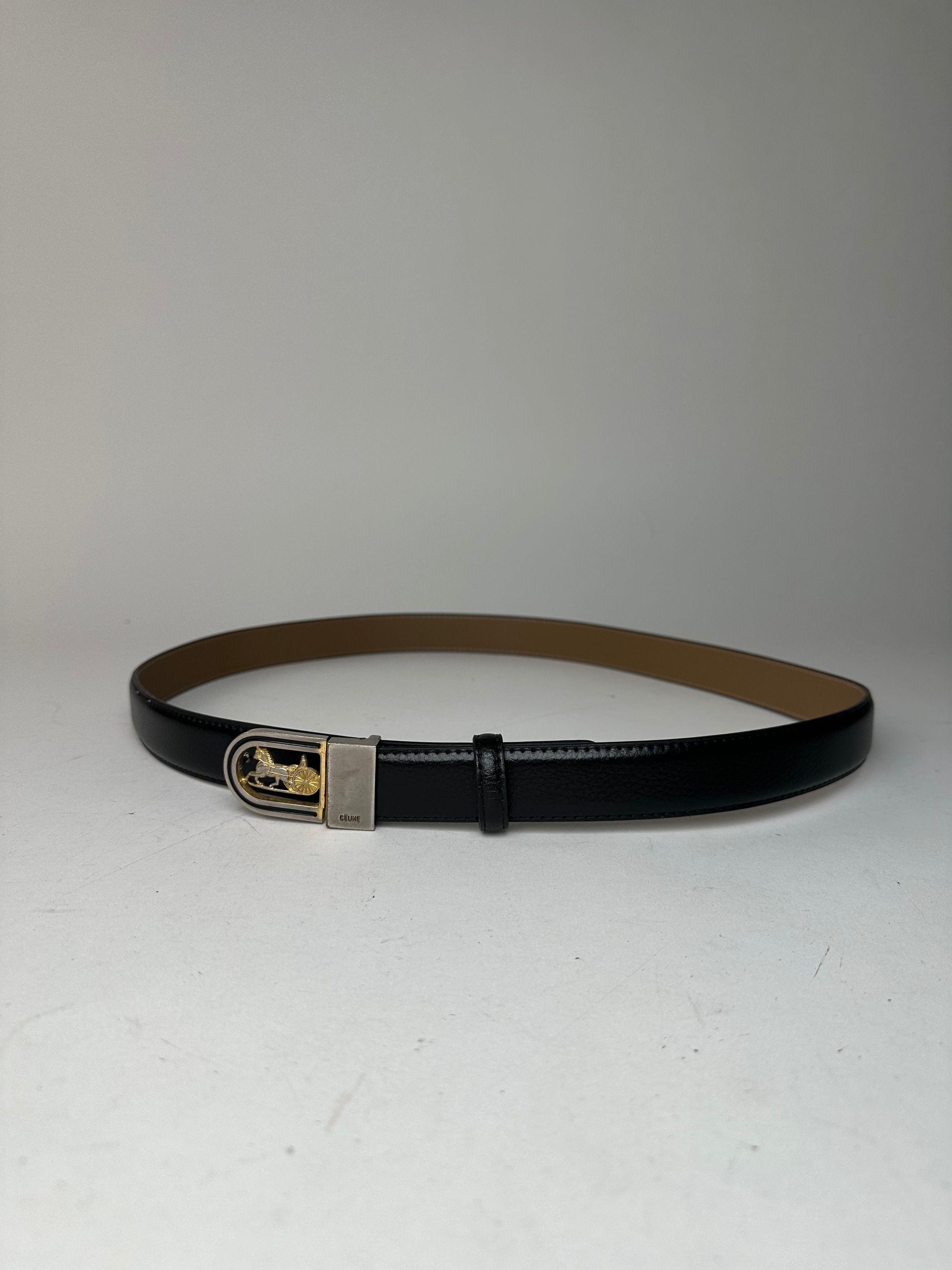 Celine Vintage Snake Emblossed Leather Belt Black Size ONE SIZE - 10 Thumbnail