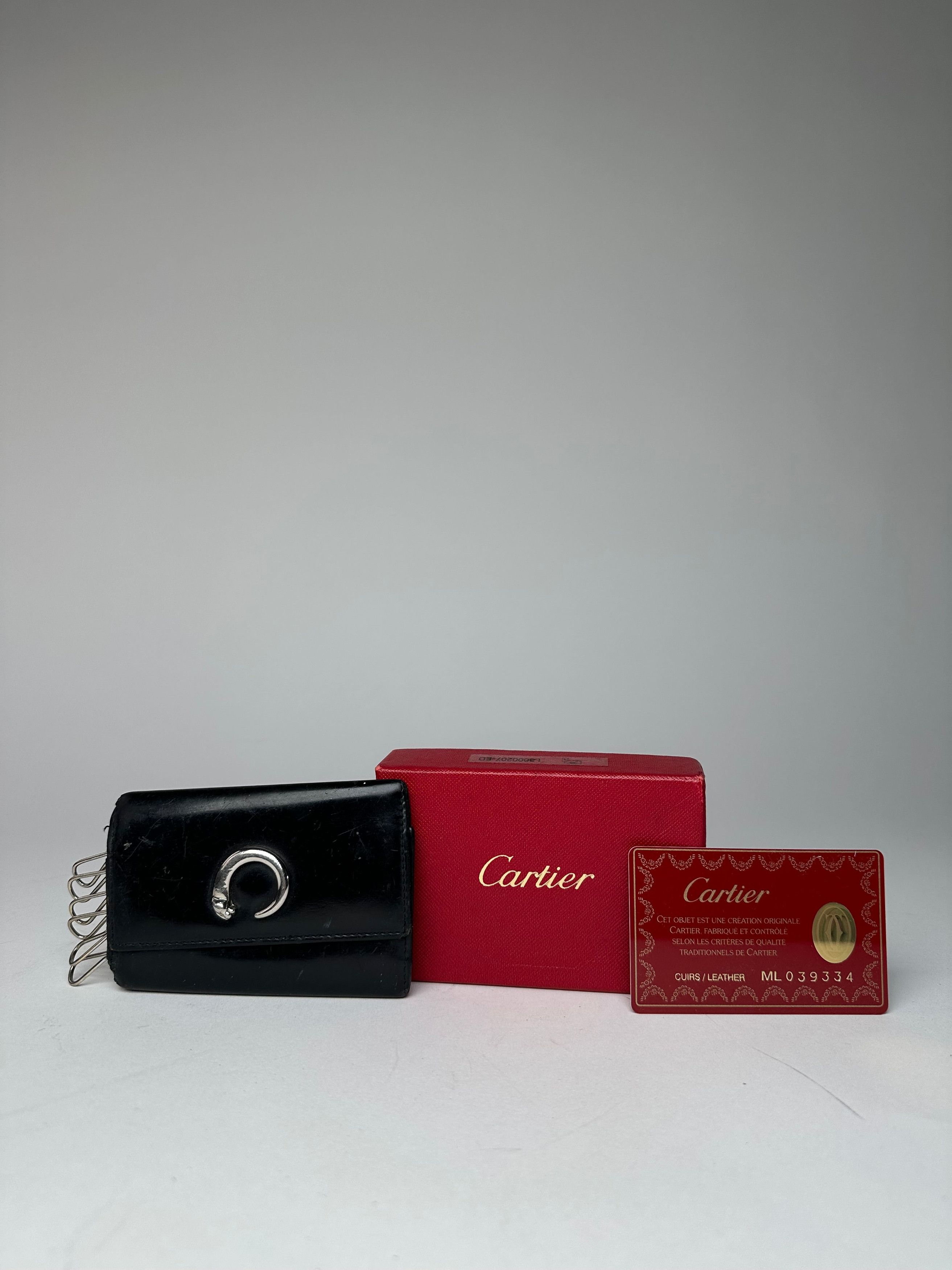 Cartier Vintage Panthere Patent Leather Card Holder / Key Holder Bla Size ONE SIZE - 11 Thumbnail