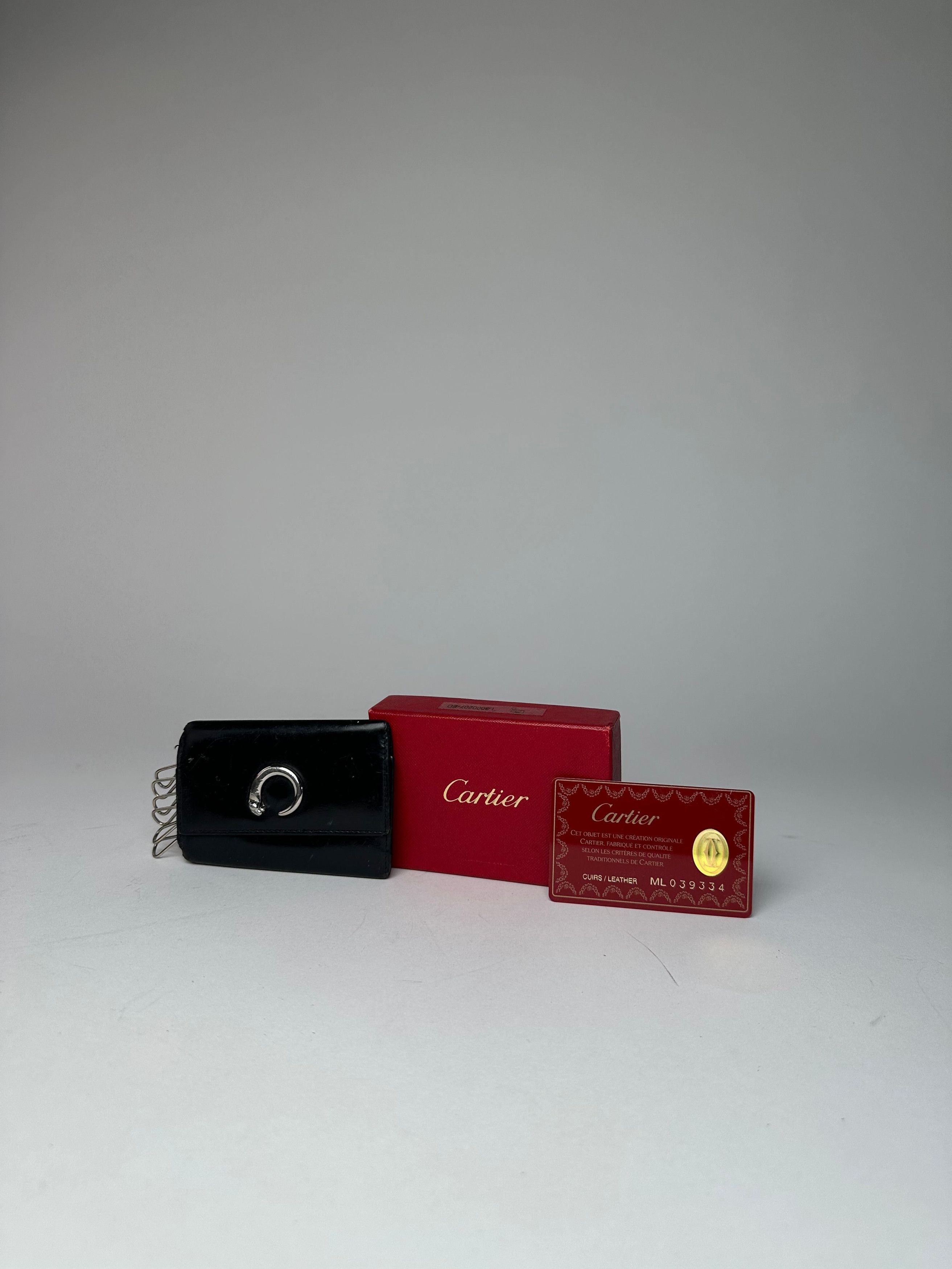Cartier Vintage Panthere Patent Leather Card Holder / Key Holder Bla Size ONE SIZE - 7 Thumbnail