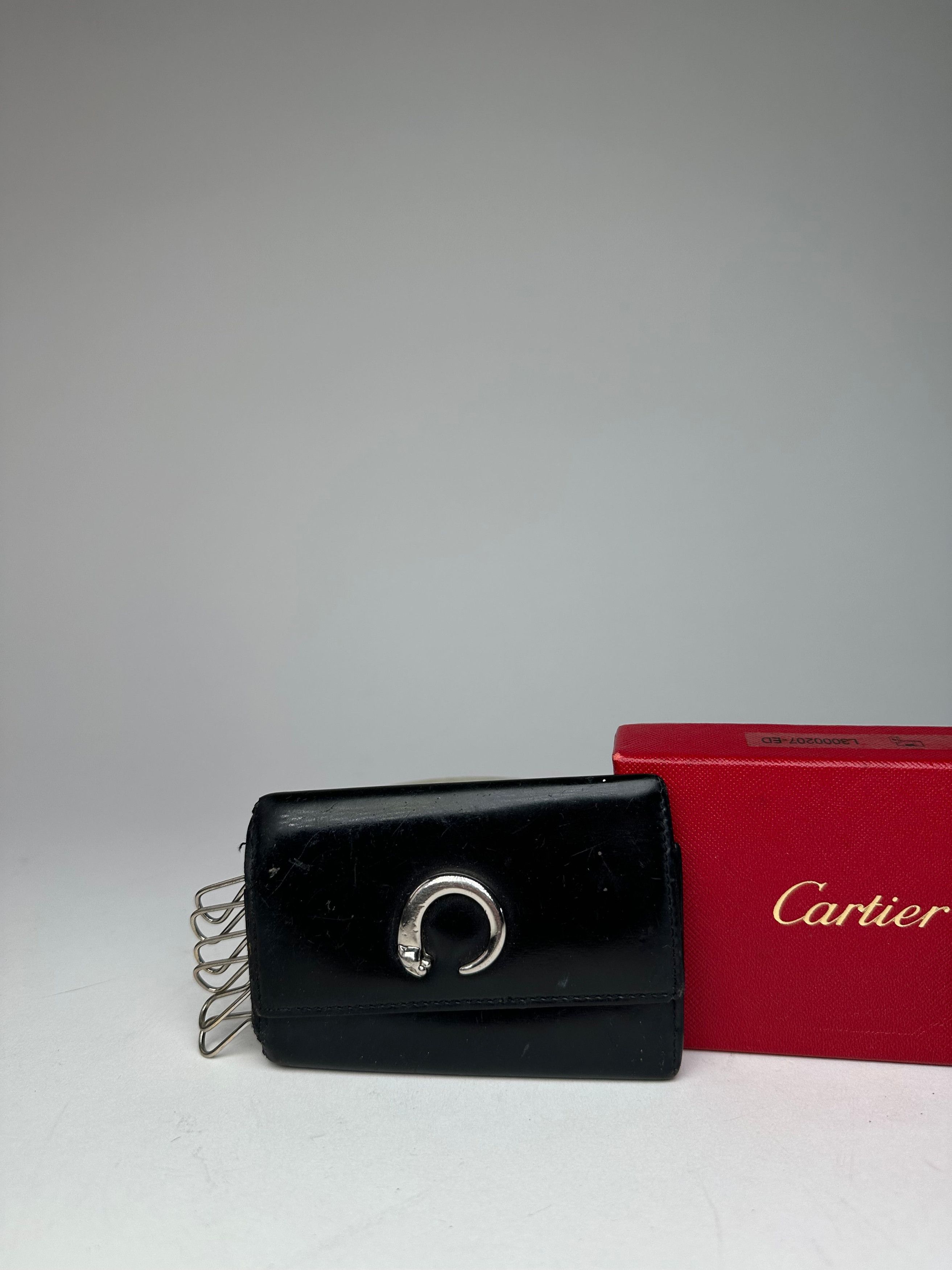 Cartier Vintage Panthere Patent Leather Card Holder / Key Holder Bla Size ONE SIZE - 3 Thumbnail