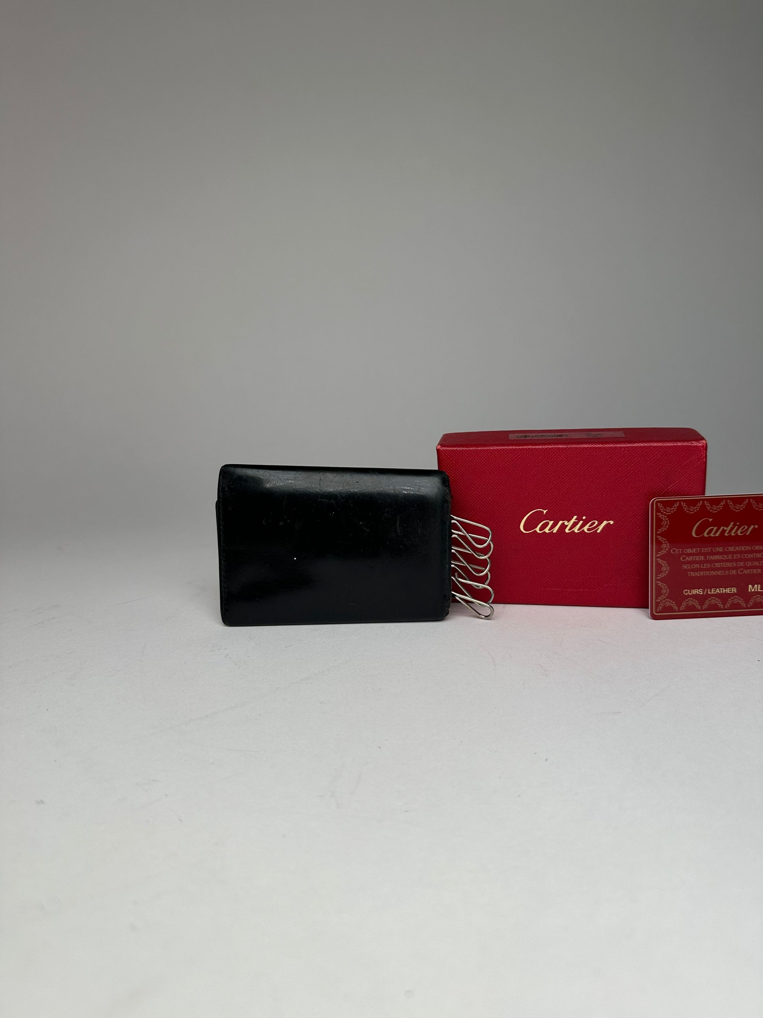 Cartier Vintage Panthere Patent Leather Card Holder / Key Holder Bla Size ONE SIZE - 2 Thumbnail