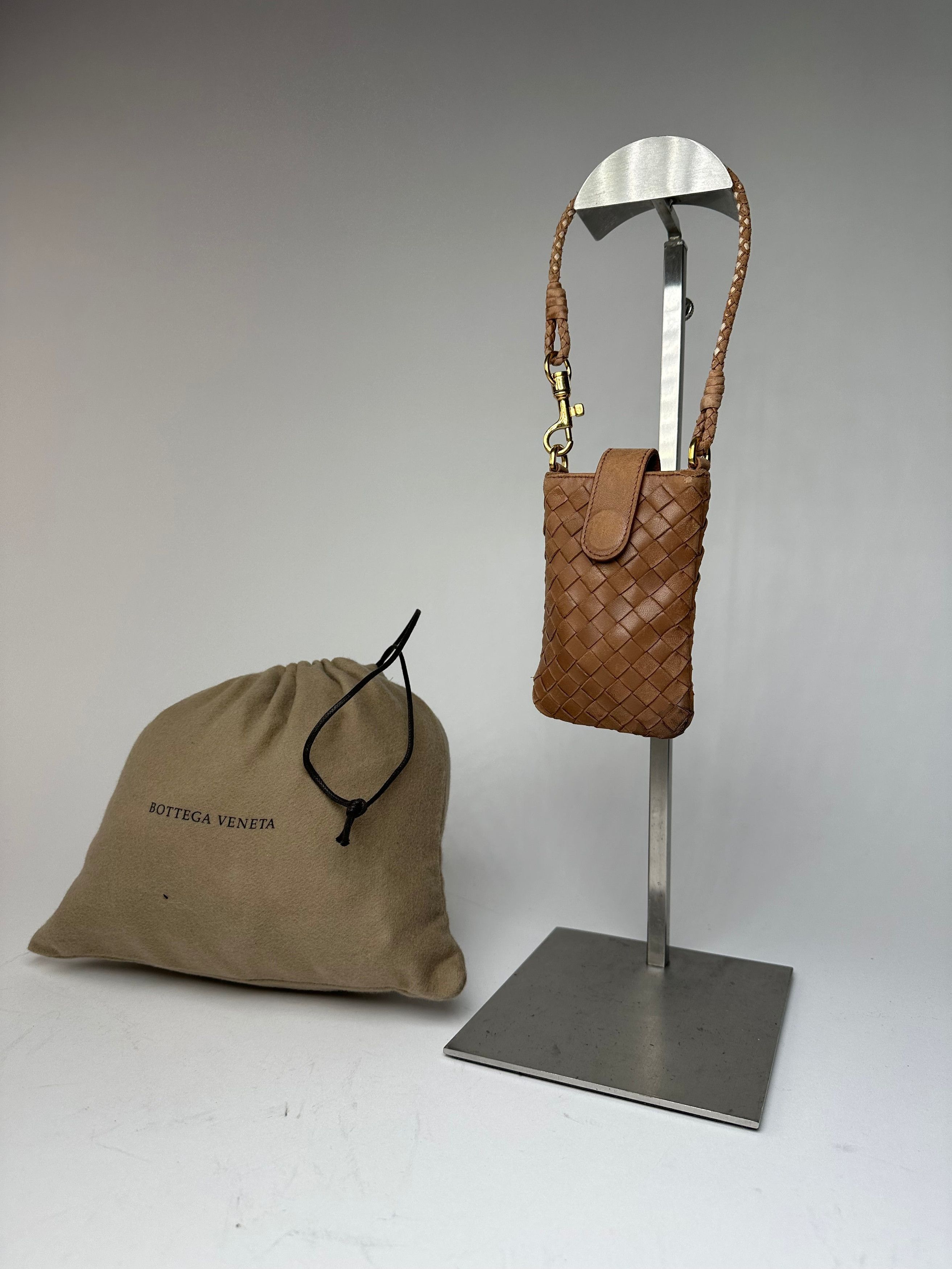 Bottega Veneta Vintage Intrecciato Leather Mini Bag Brown Size ONE SIZE - 7 Thumbnail
