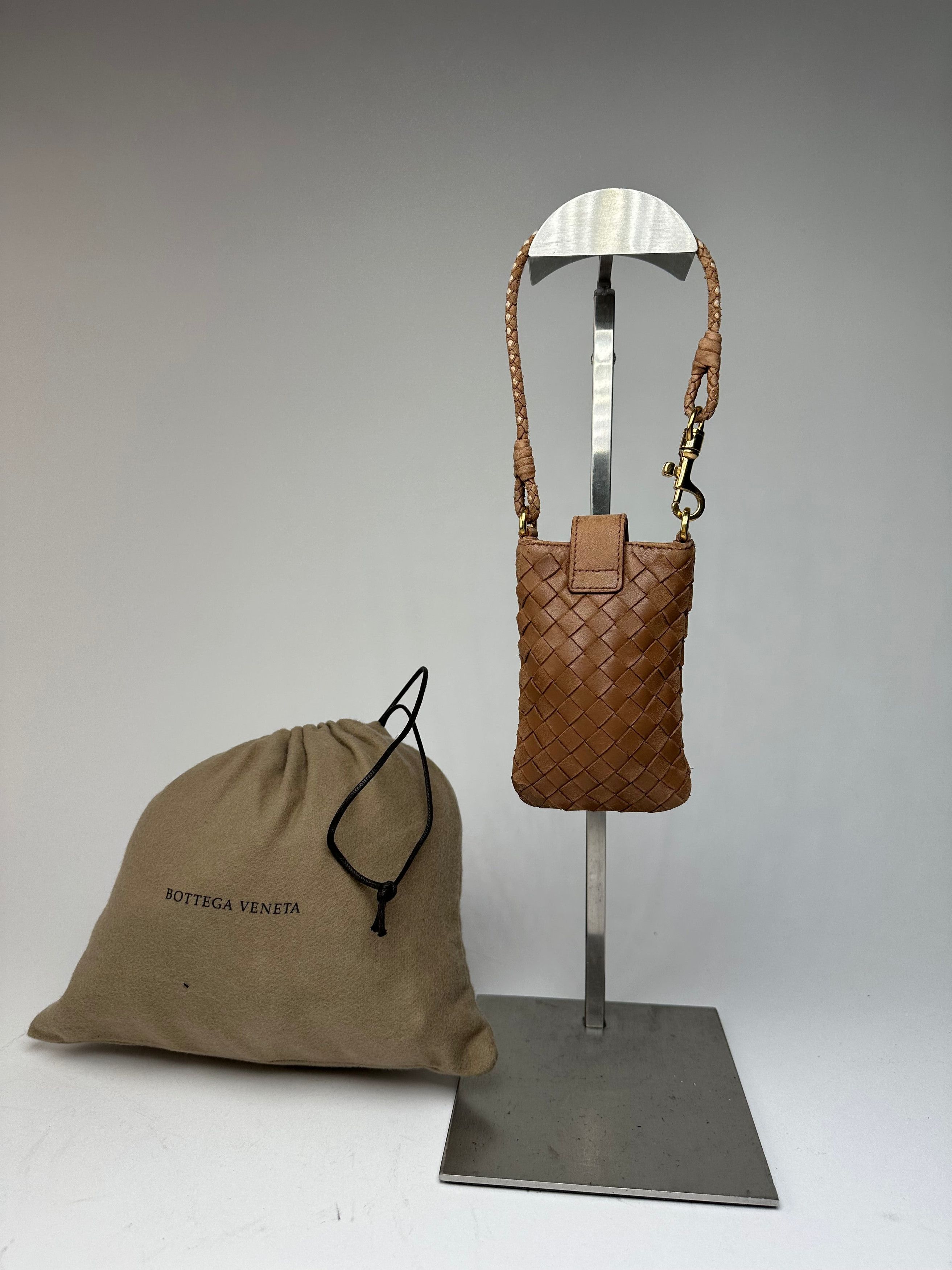 Bottega Veneta Vintage Intrecciato Leather Mini Bag Brown Size ONE SIZE - 2 Thumbnail
