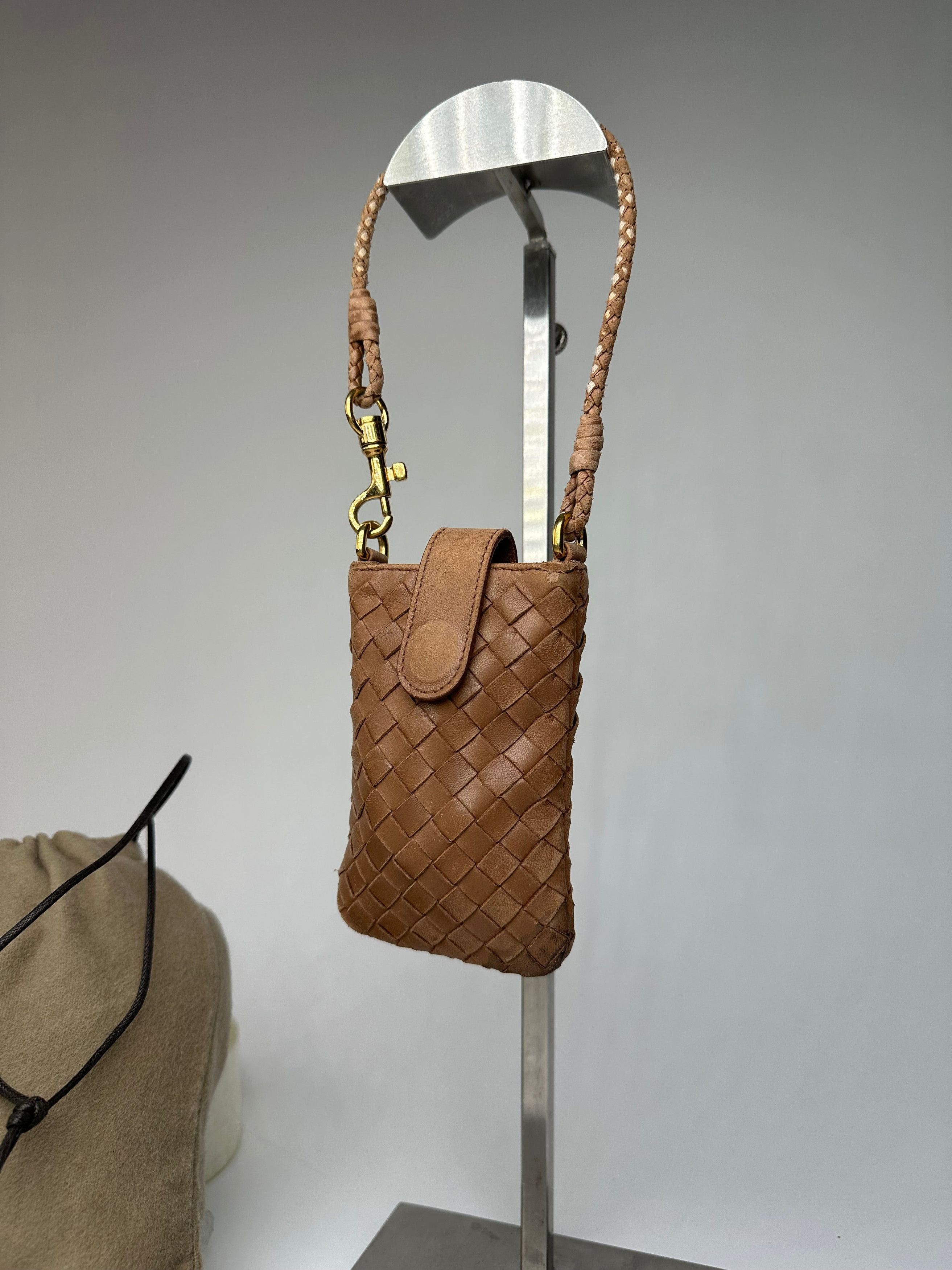 Bottega Veneta Vintage Intrecciato Leather Mini Bag Brown Size ONE SIZE - 5 Thumbnail