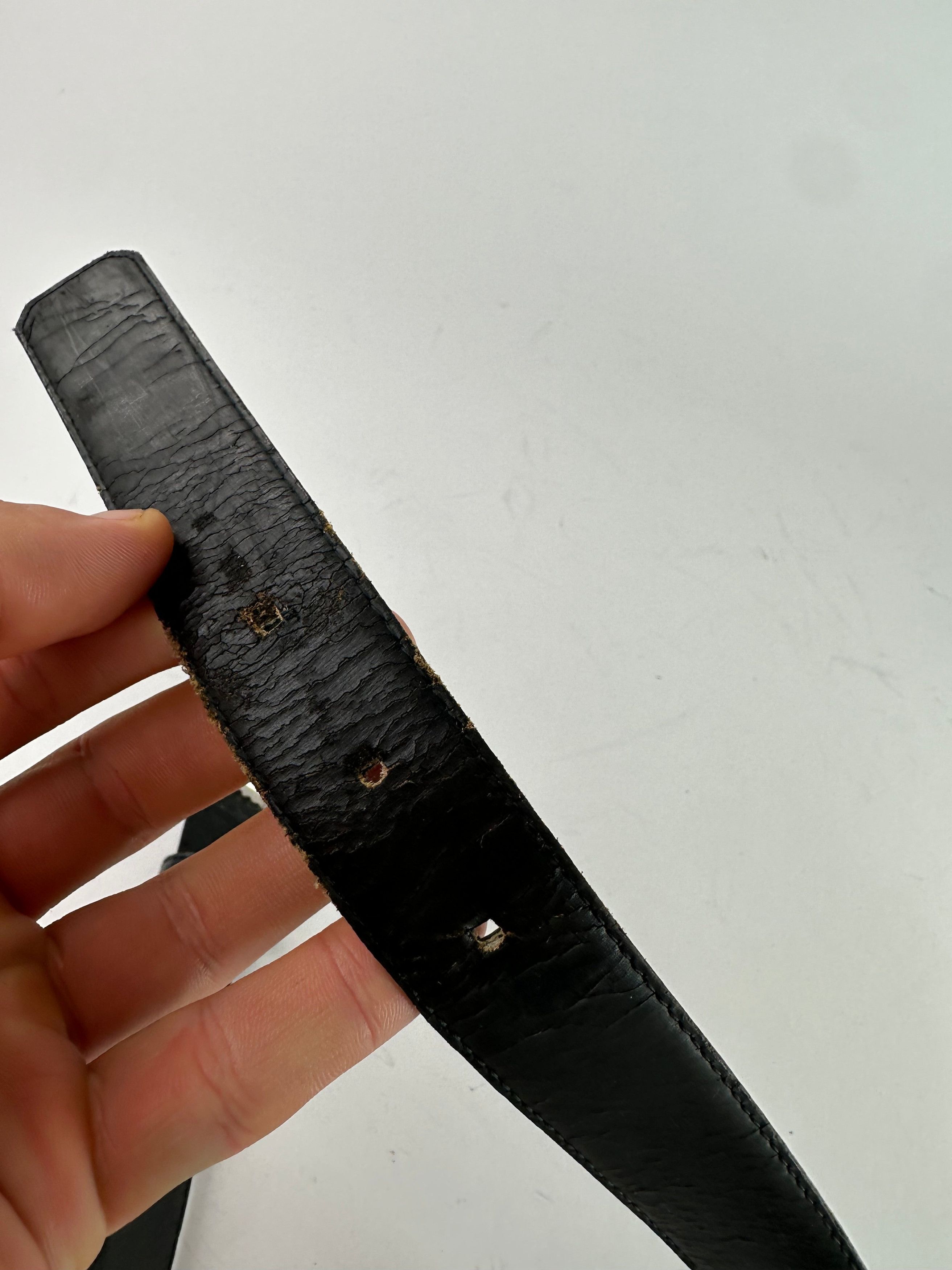 Dior Vintage Leather Belt Black Size ONE SIZE - 8 Thumbnail