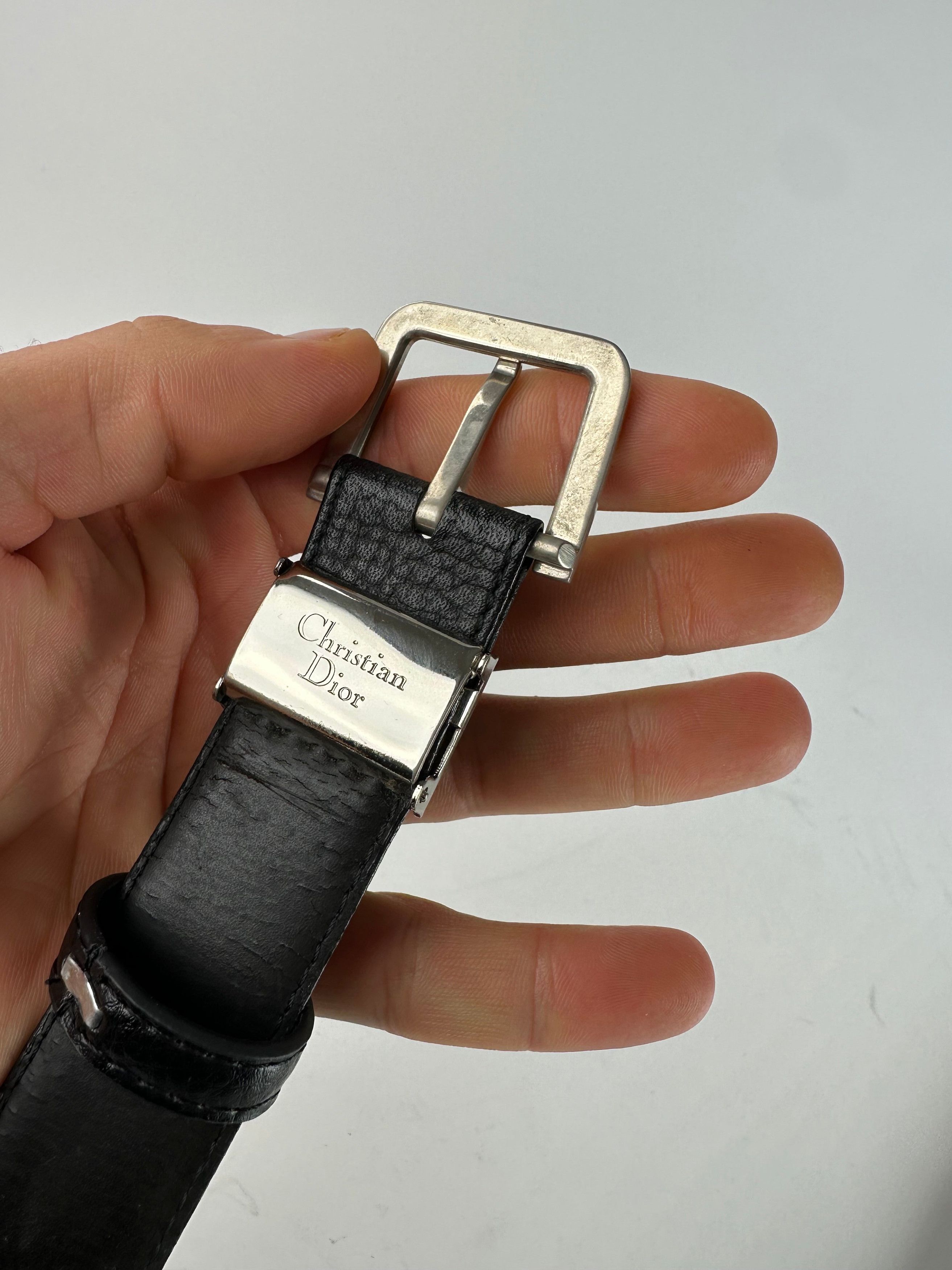 Dior Vintage Leather Belt Black Size ONE SIZE - 2 Thumbnail