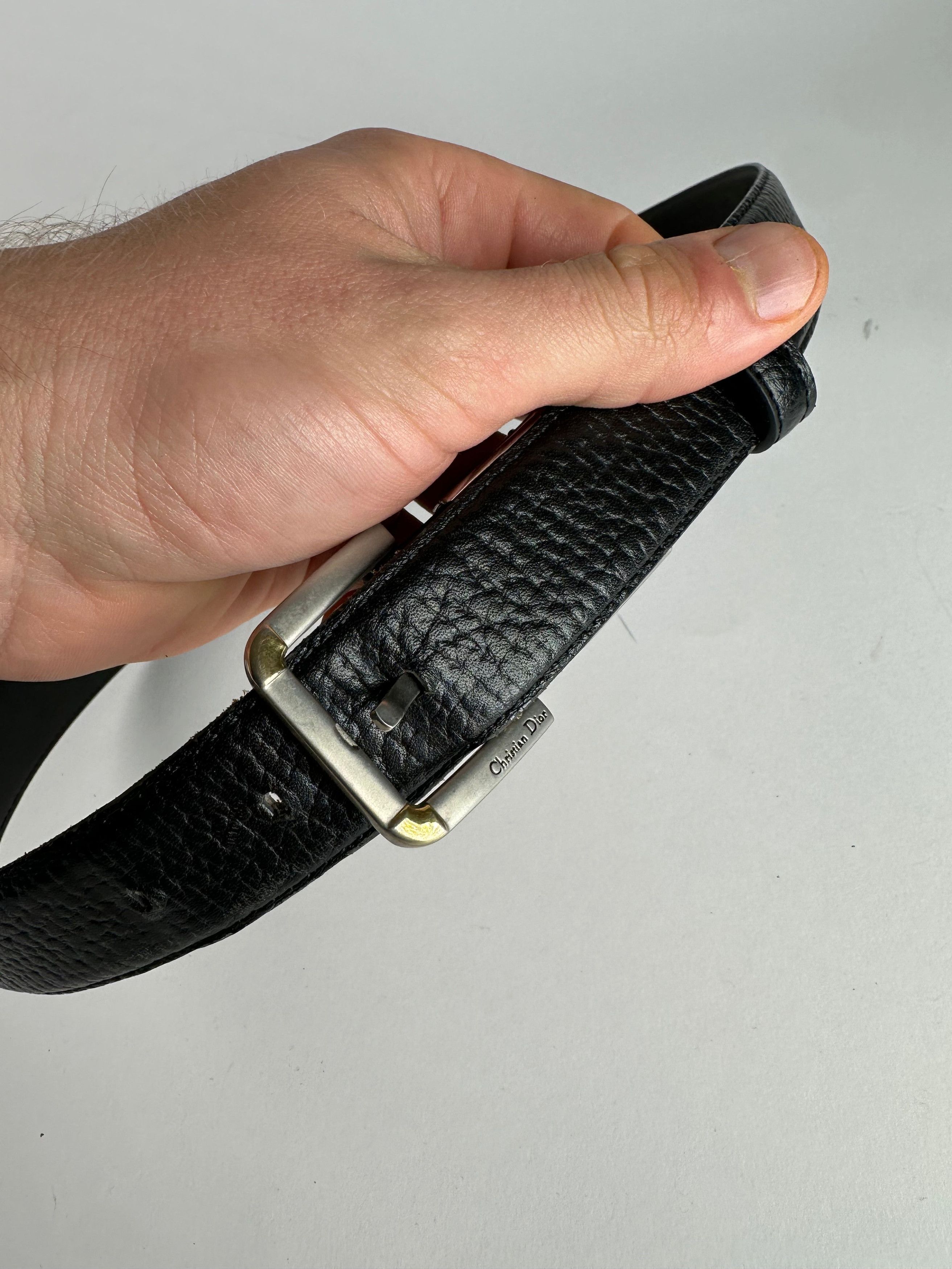 Dior Vintage Leather Belt Black Size ONE SIZE - 4 Thumbnail