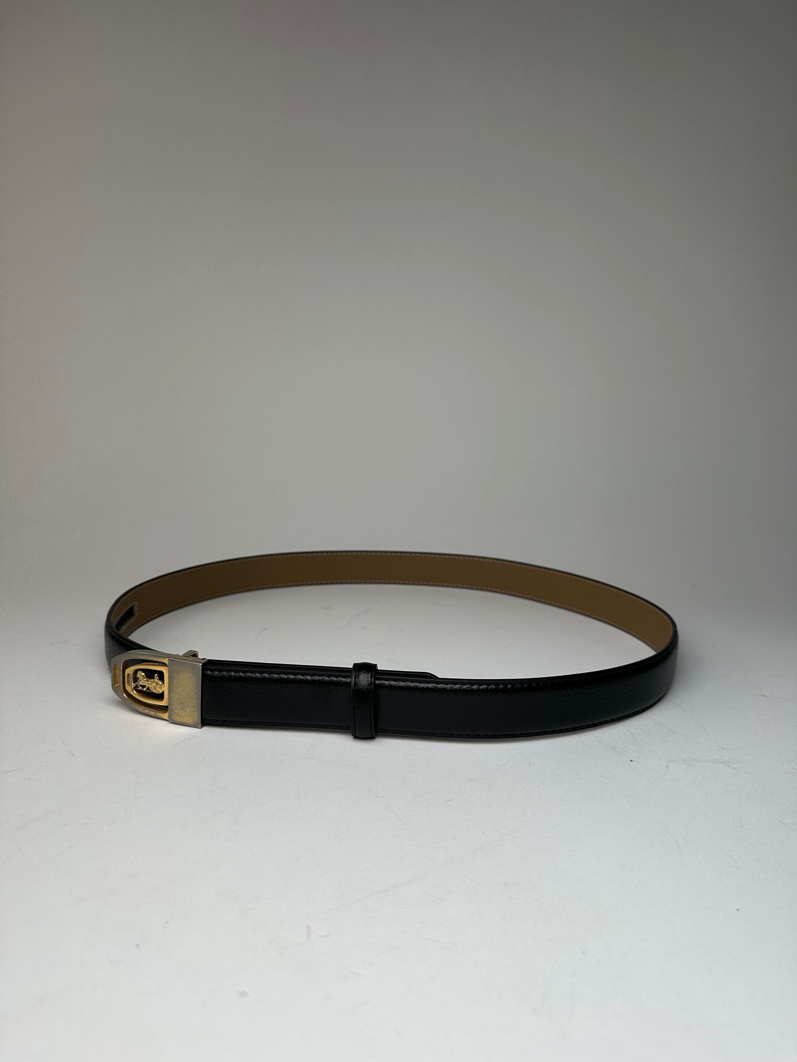 Celine Vintage Paris Snake Emblossed Leather Belt Black Size ONE SIZE - 7 Thumbnail