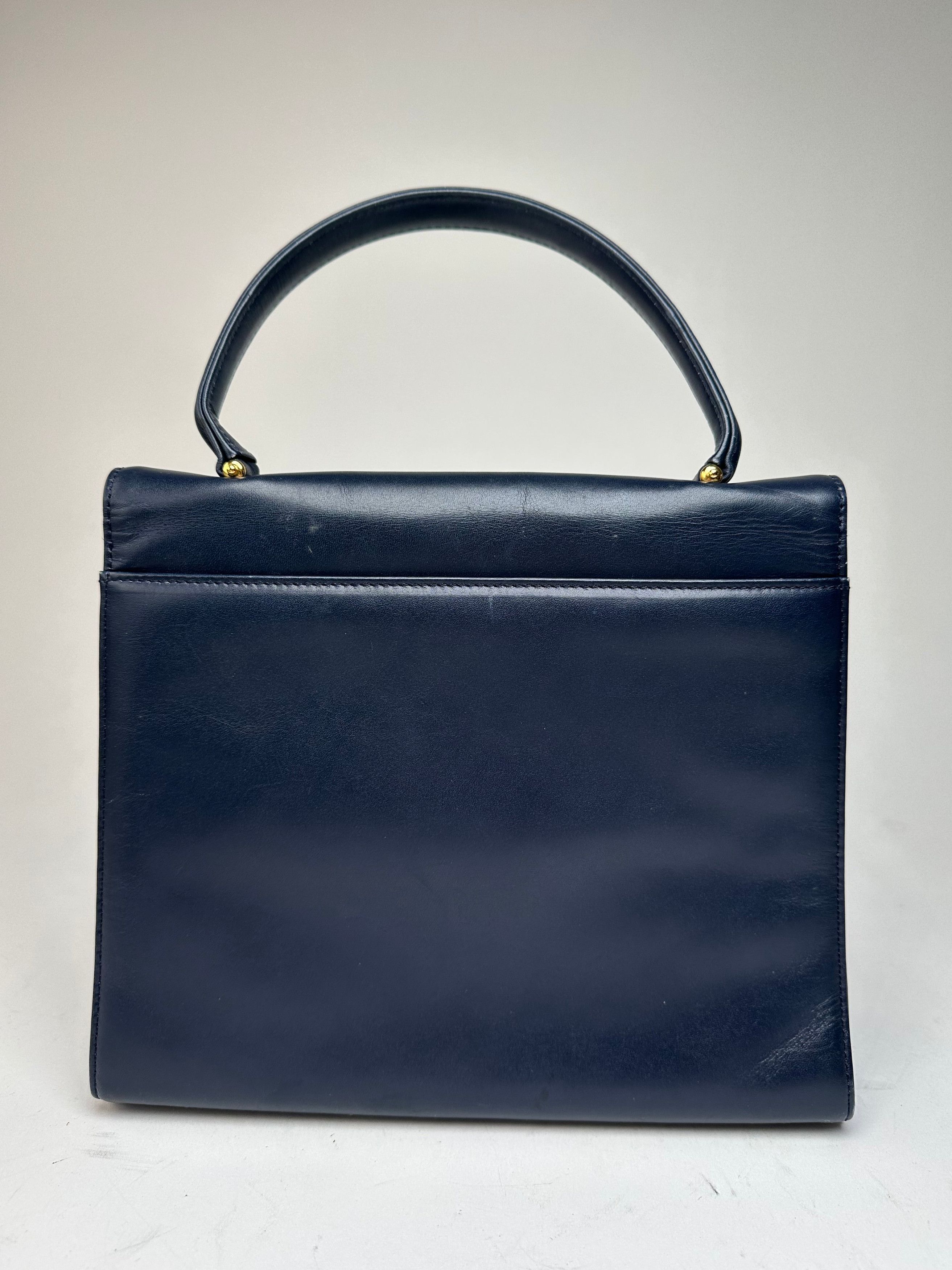 Givenchy Vintage Leather Handbag Navy Size ONE SIZE - 2 Thumbnail