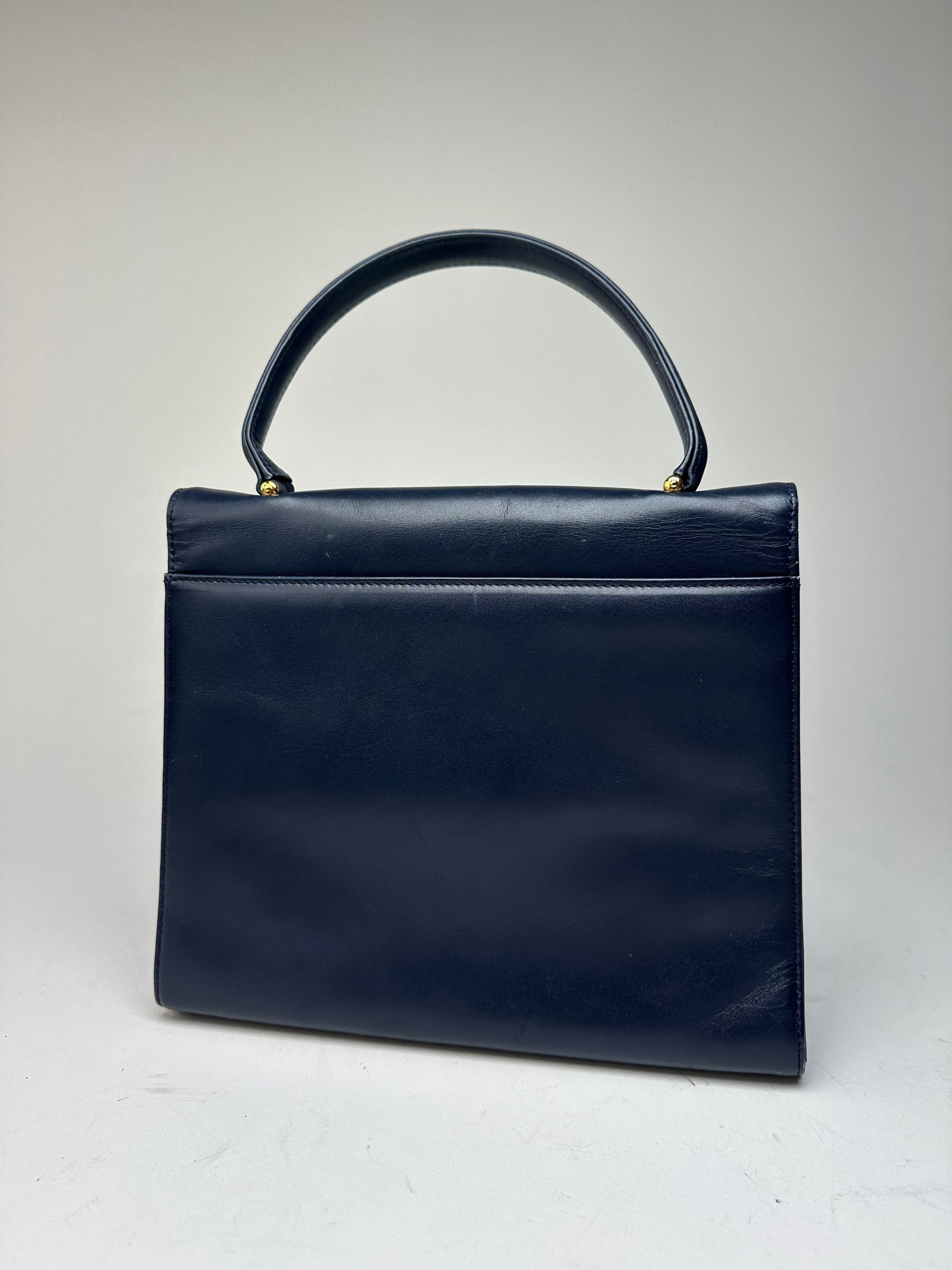 Givenchy Vintage Leather Handbag Navy Size ONE SIZE - 13 Thumbnail