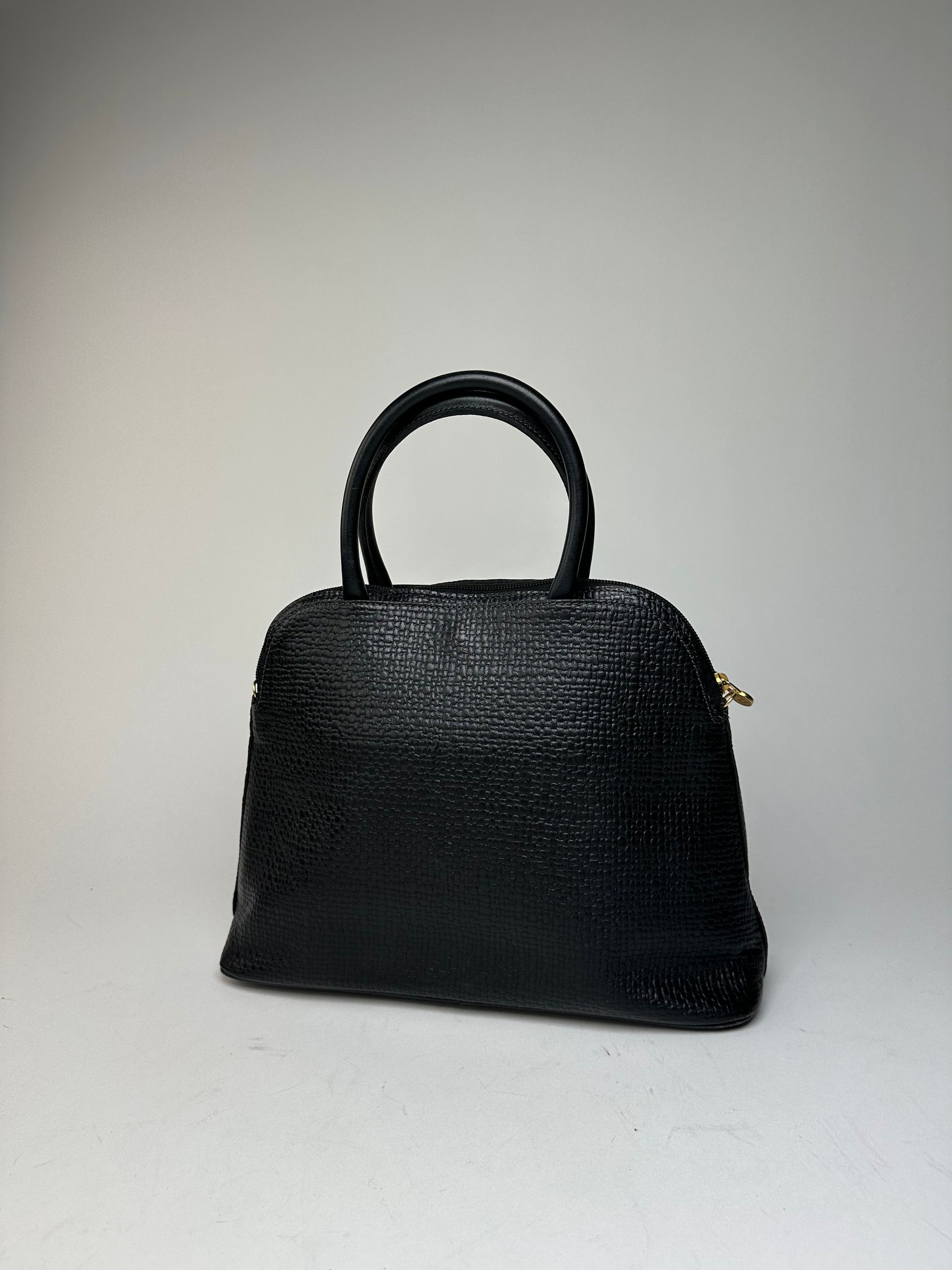 Courreges Vintage Leather Handbag Navy Size ONE SIZE - 8 Thumbnail