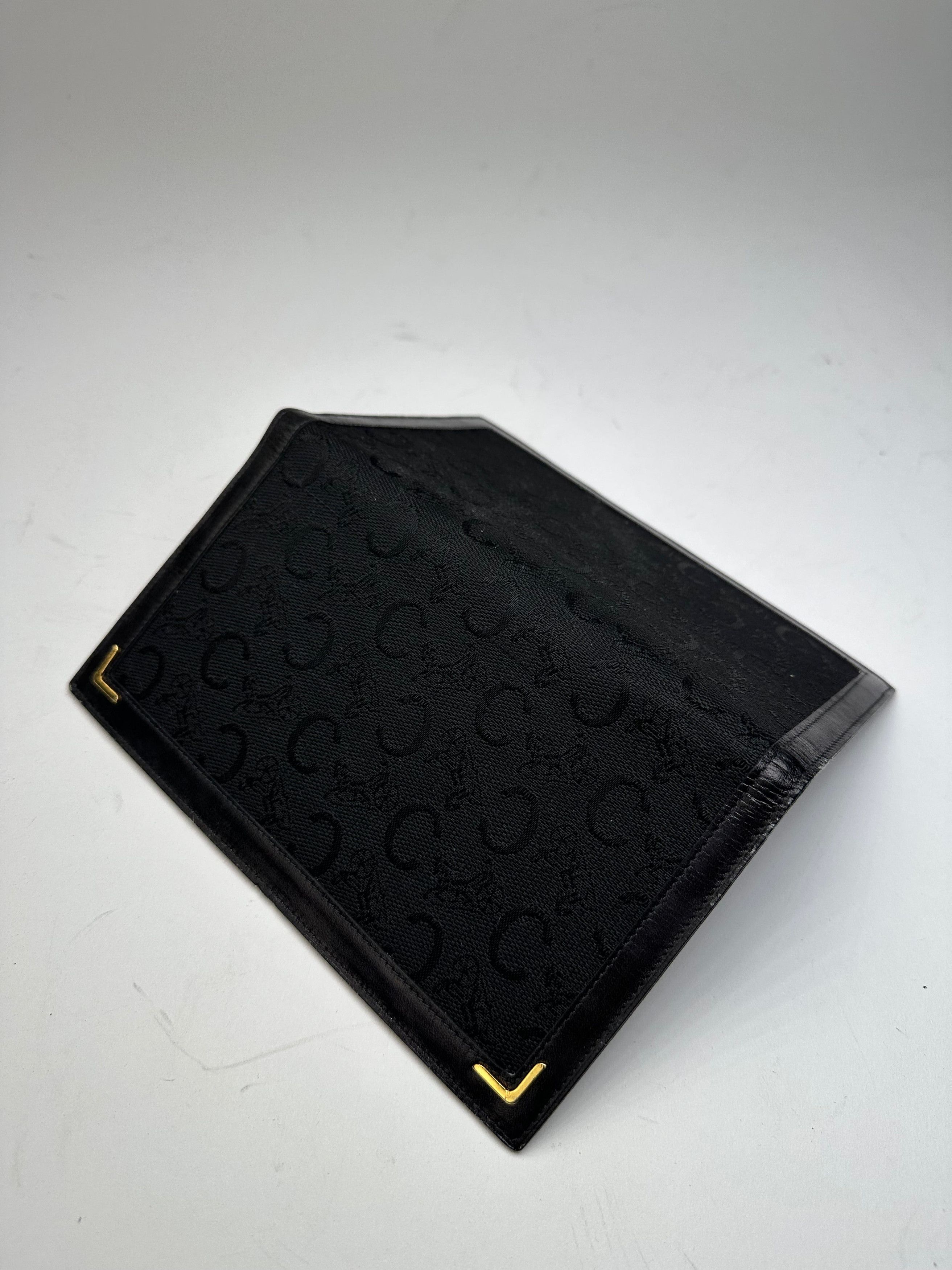 Celine Vintage Paris Monogram Leather Card / ID Holder black Size ONE SIZE - 5 Thumbnail