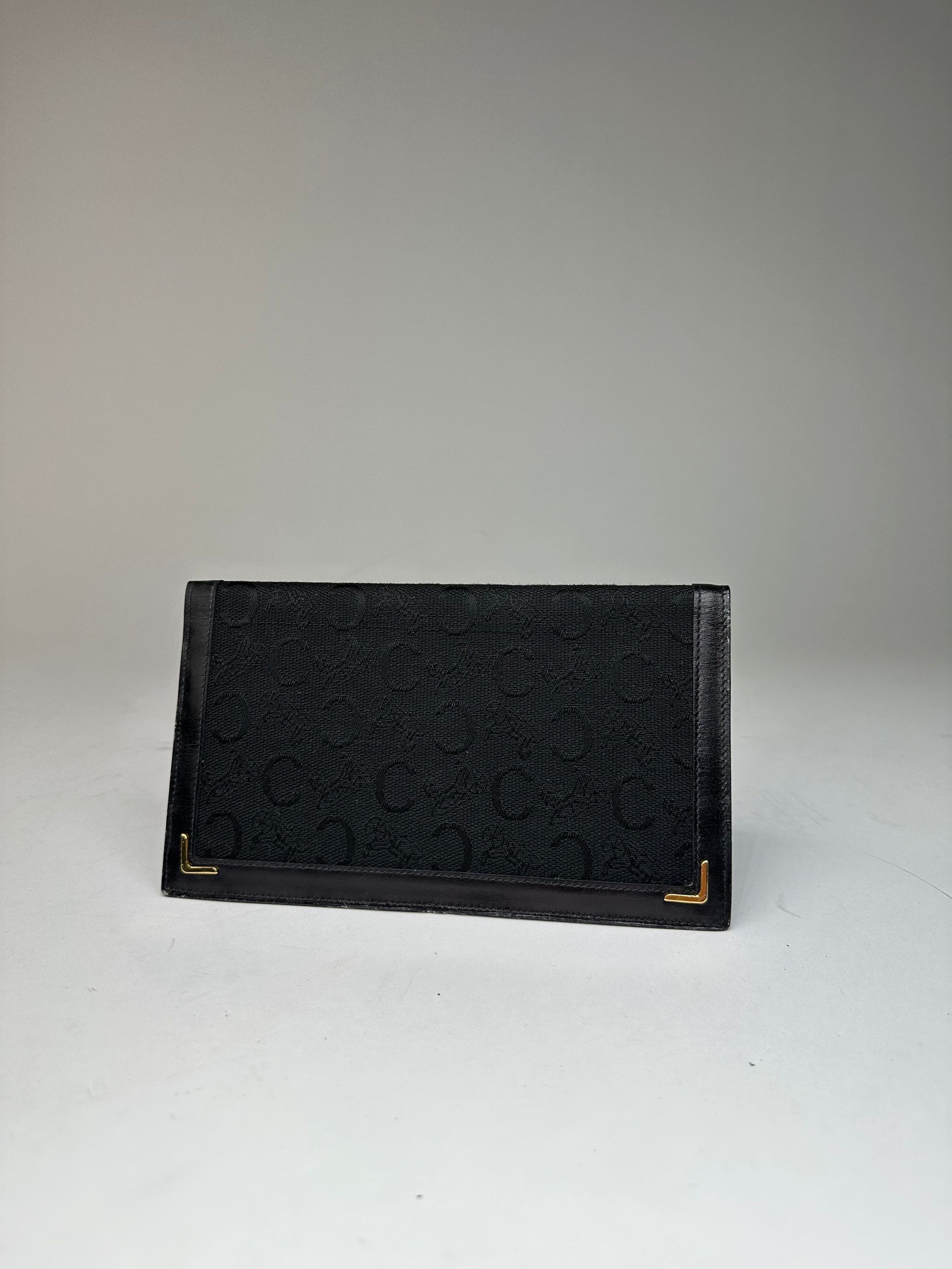 Celine Vintage Paris Monogram Leather Card / ID Holder black Size ONE SIZE - 6 Thumbnail