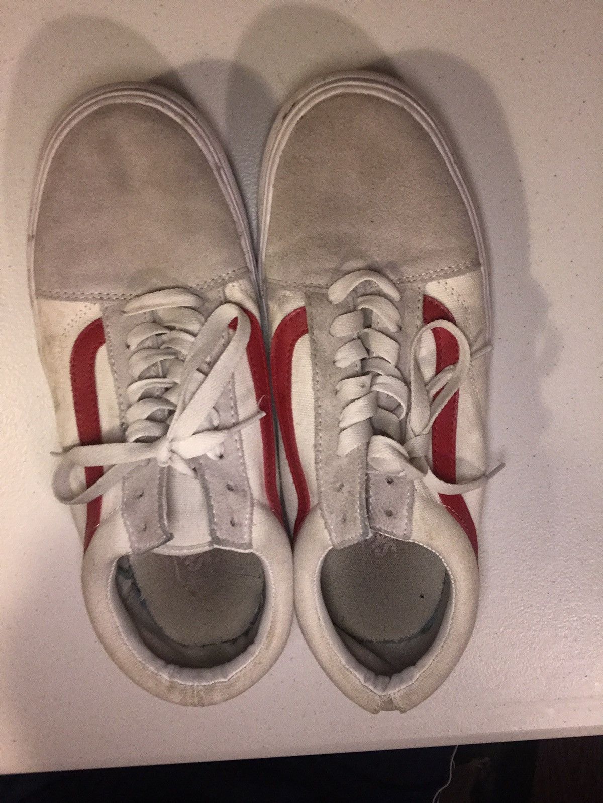 Vans Vans Old Skool Cream Red Grailed