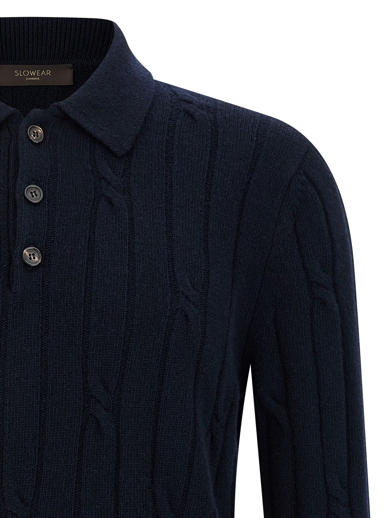Zanone Cashmere Polo Shirt Size US L / EU 52-54 / 3 - 3 Thumbnail