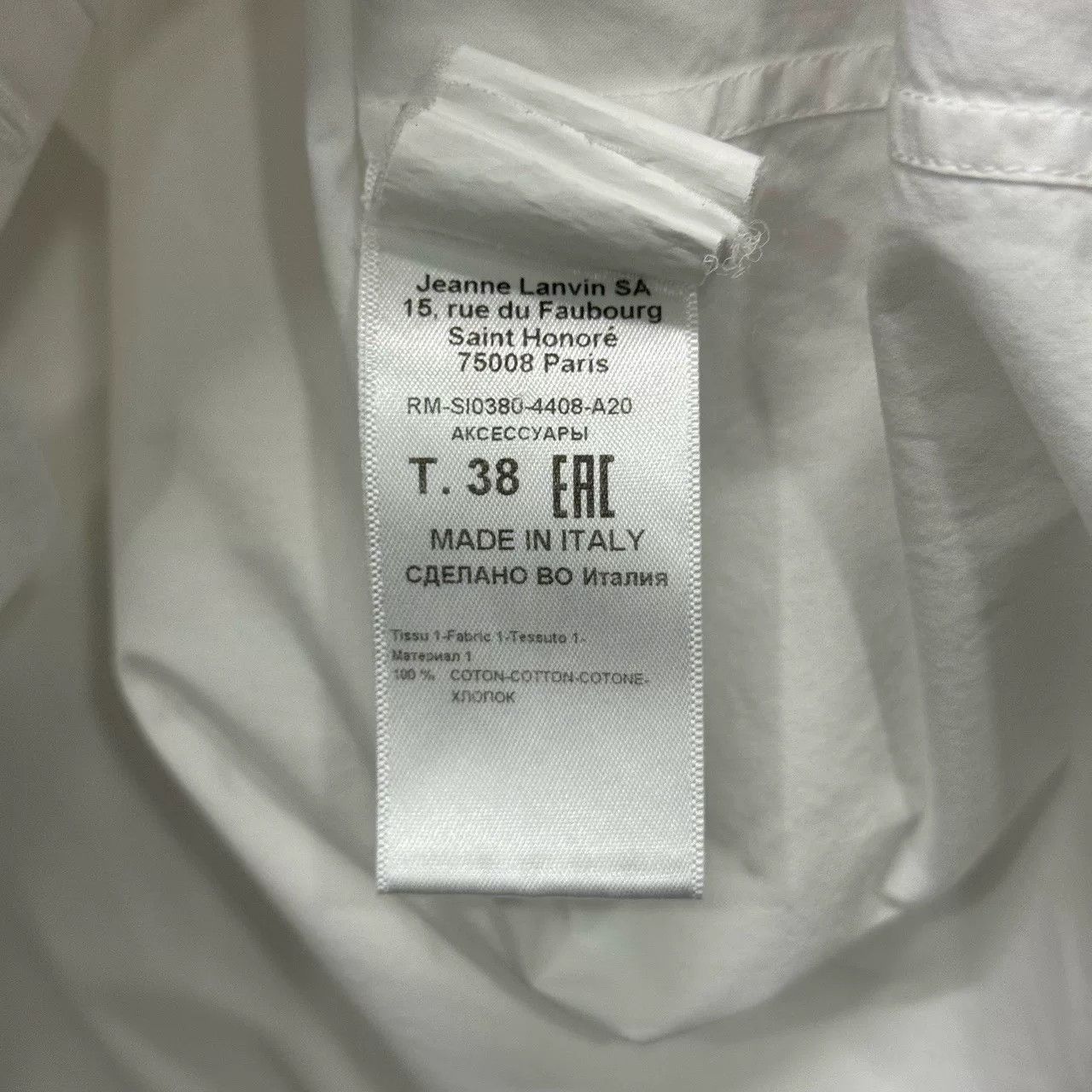 Lanvin Lanvin White Shirt Size US M / EU 48-50 / 2 - 5 Thumbnail
