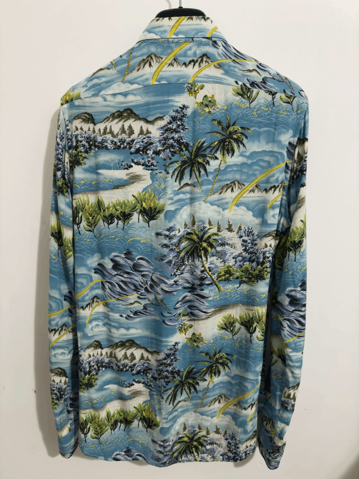 Hedi Slimane Saint Laurent 16SS Palm Wave Print Shirt Size US M / EU 48-50 / 2 - 2 Thumbnail