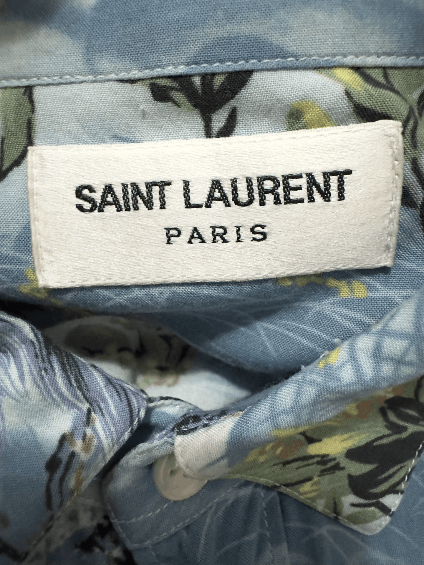Hedi Slimane Saint Laurent 16SS Palm Wave Print Shirt Size US M / EU 48-50 / 2 - 5 Thumbnail