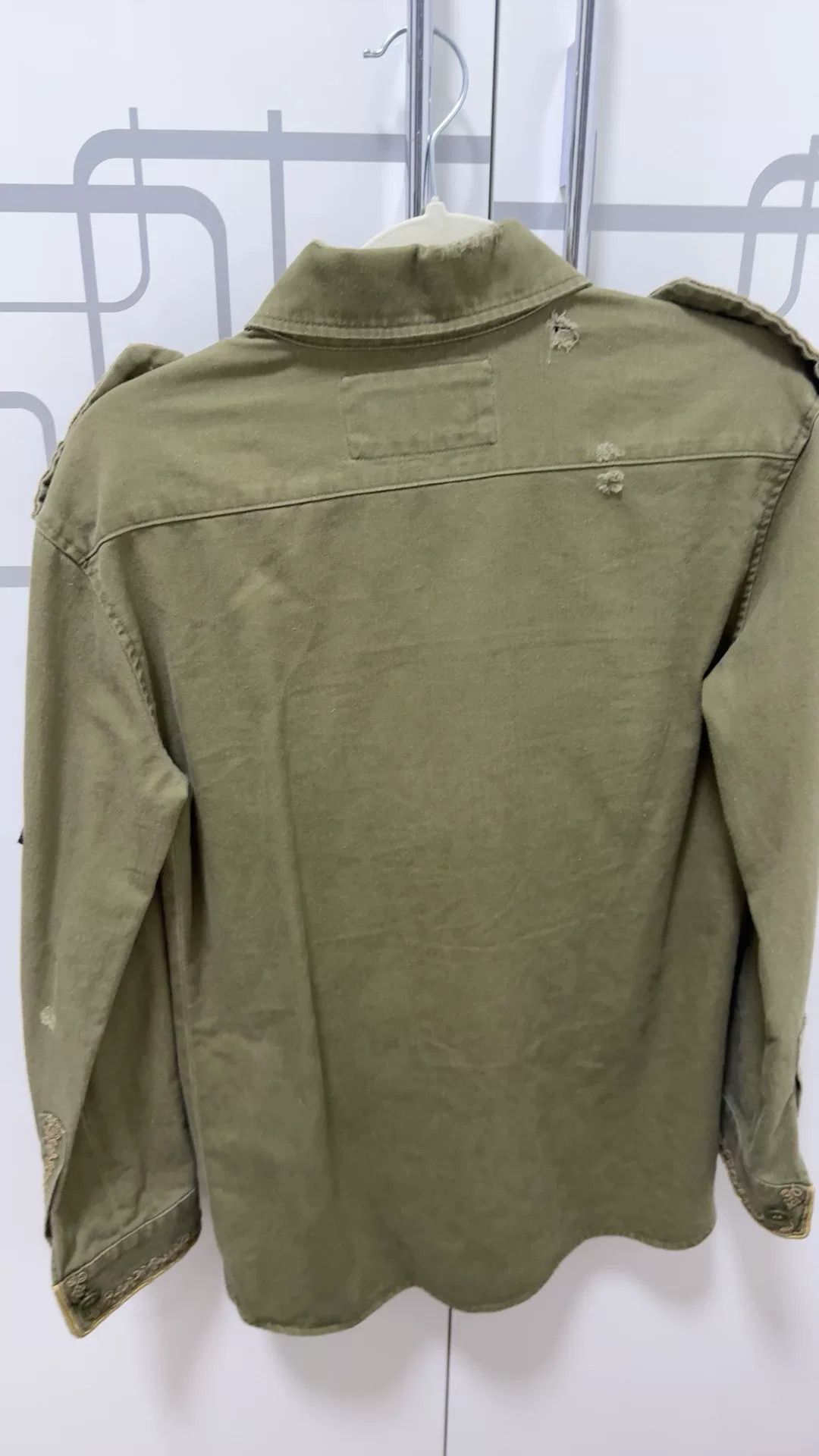 Saint Laurent Paris Saint Laurent Olive Military Shirt Size US M / EU 48-50 / 2 - 7 Thumbnail