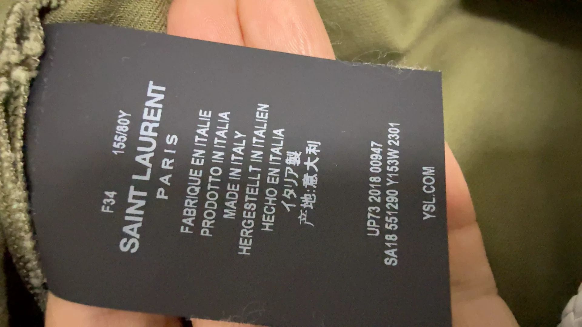 Saint Laurent Paris Saint Laurent Olive Military Shirt Size US M / EU 48-50 / 2 - 8 Thumbnail