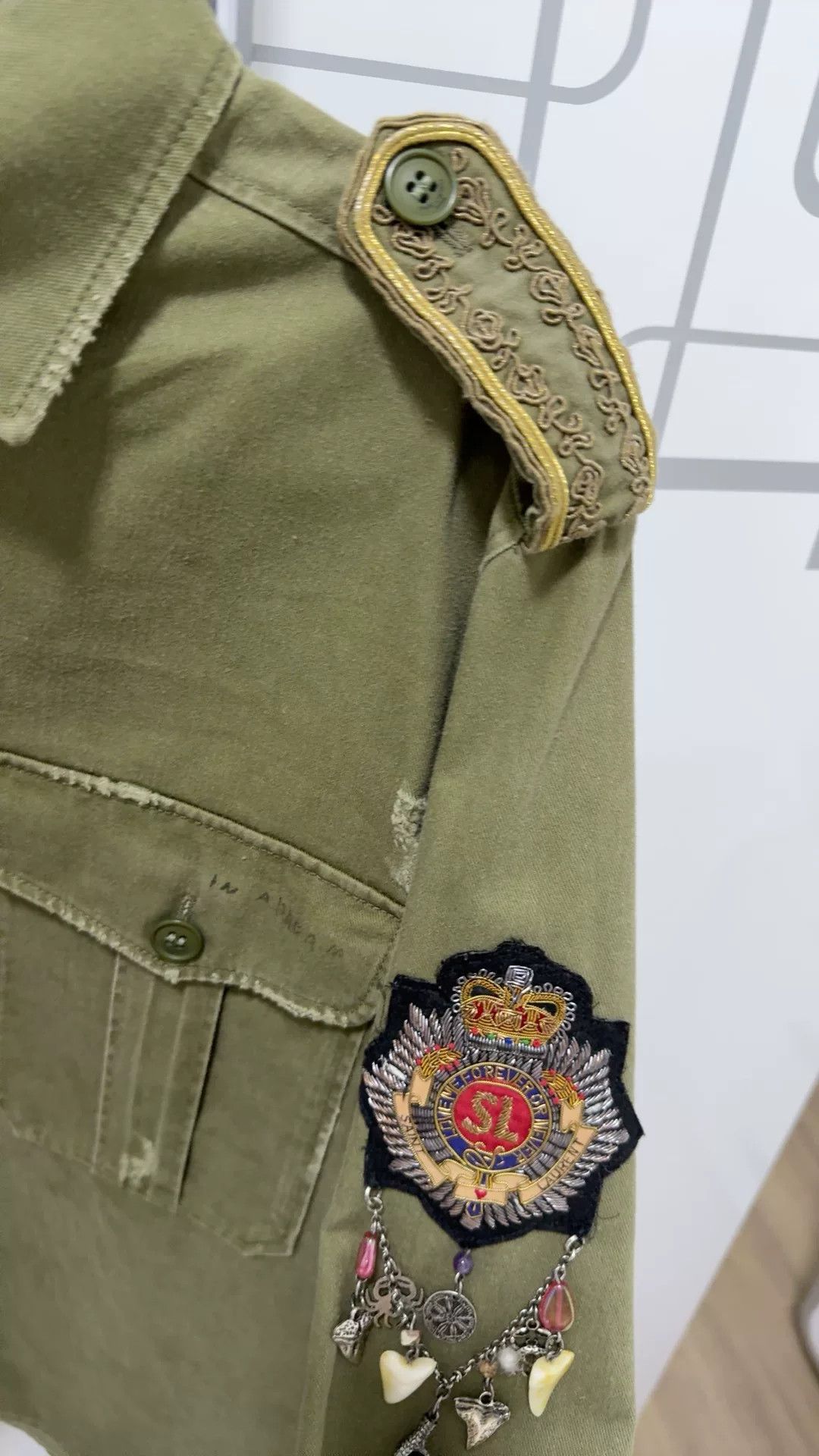 Saint Laurent Paris Saint Laurent Olive Military Shirt Size US M / EU 48-50 / 2 - 3 Thumbnail