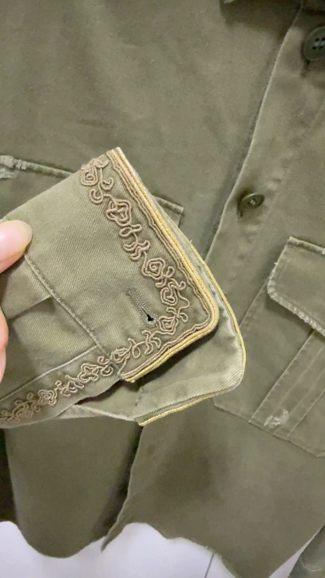 Saint Laurent Paris Saint Laurent Olive Military Shirt Size US M / EU 48-50 / 2 - 5 Thumbnail