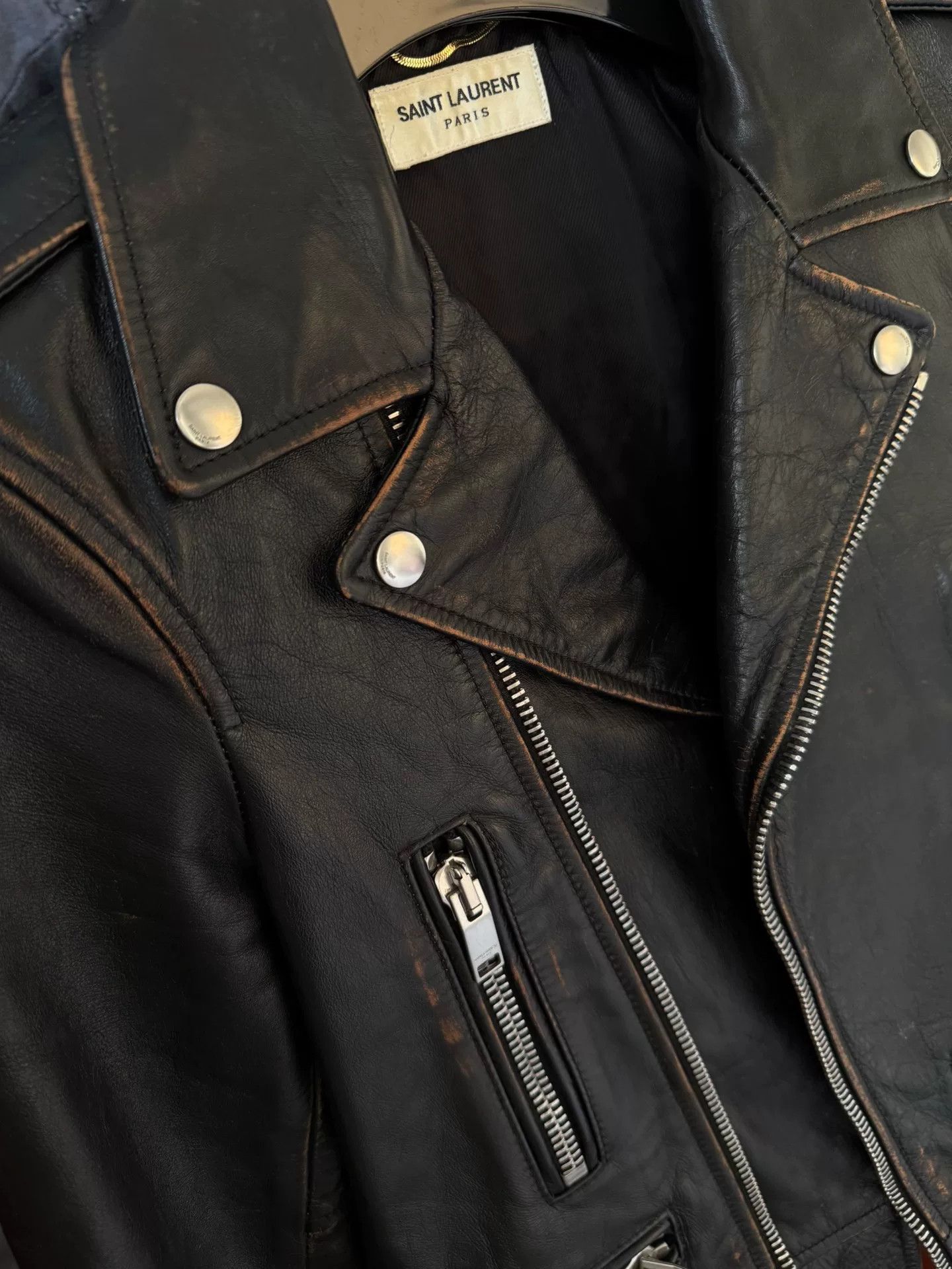 Saint Laurent Paris Saint Laurent 2017 Leather Jacket Cat Martini Size US M / EU 48-50 / 2 - 6 Thumbnail