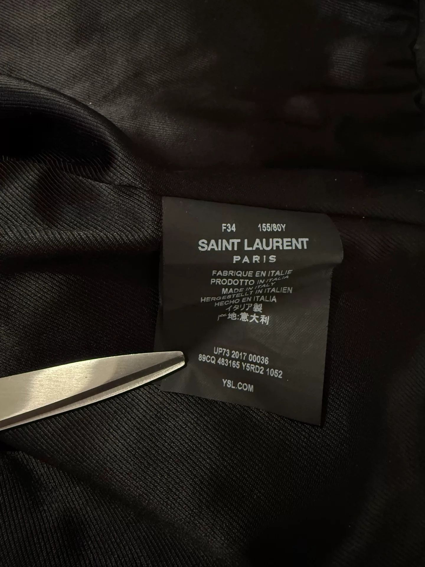 Saint Laurent Paris Saint Laurent 2017 Leather Jacket Cat Martini Size US M / EU 48-50 / 2 - 8 Thumbnail