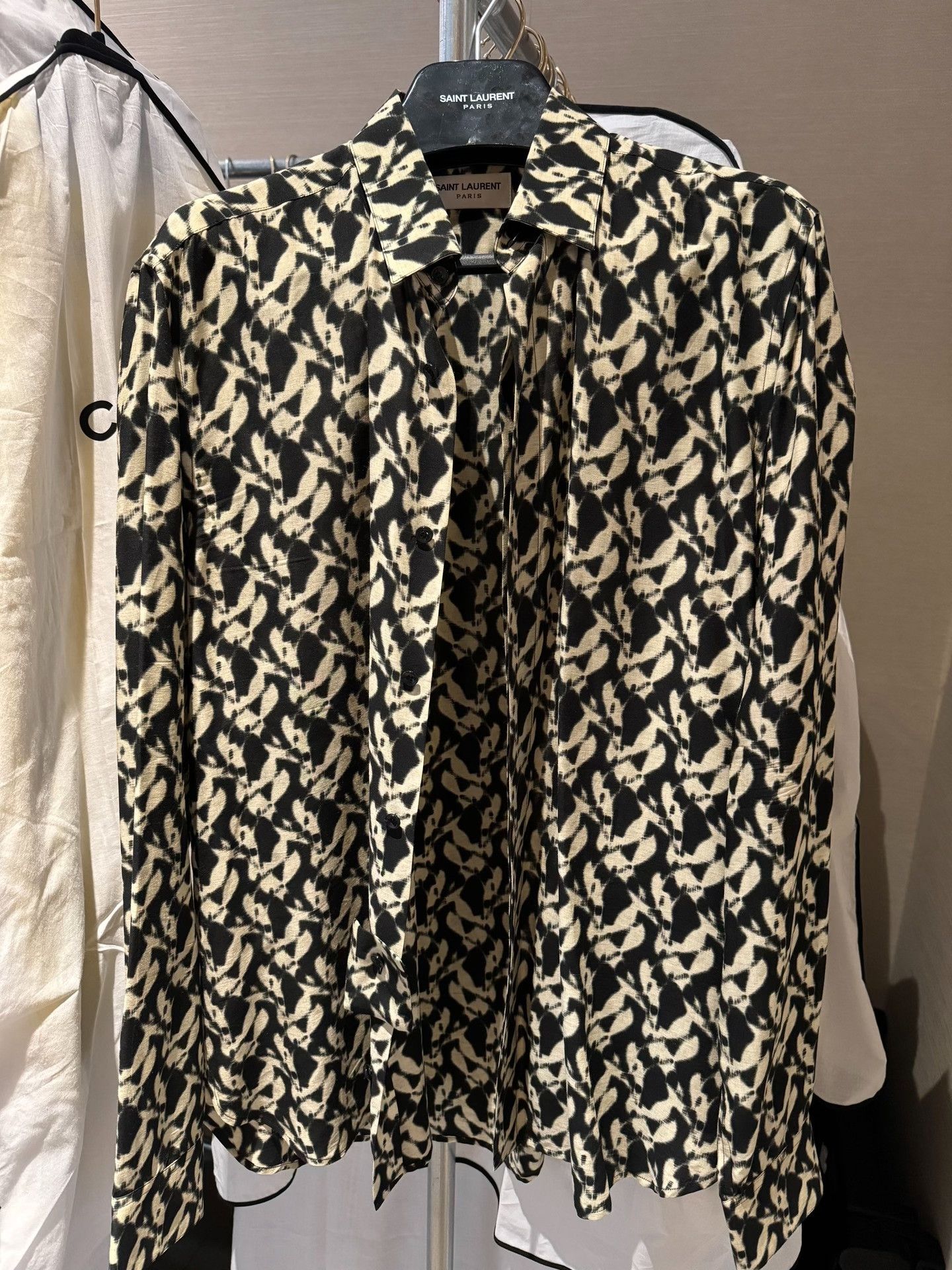 Saint Laurent Paris Saint Laurent Men's Leaf-Patterned Shirt Size US M / EU 48-50 / 2 - 2 Thumbnail