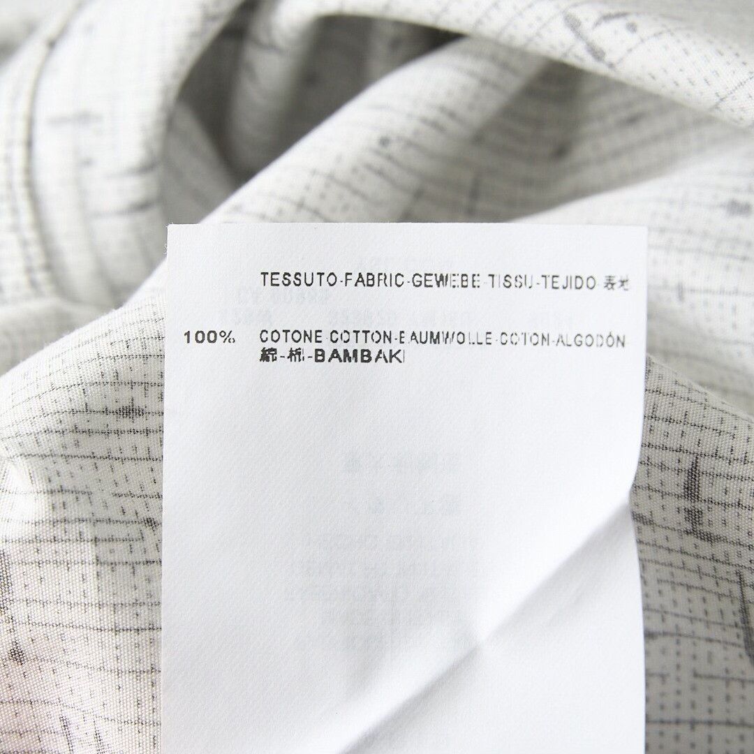 Saint Laurent Paris Saint Laurent Men's Gray Patterned Cotton Shirt Size US M / EU 48-50 / 2 - 7 Thumbnail