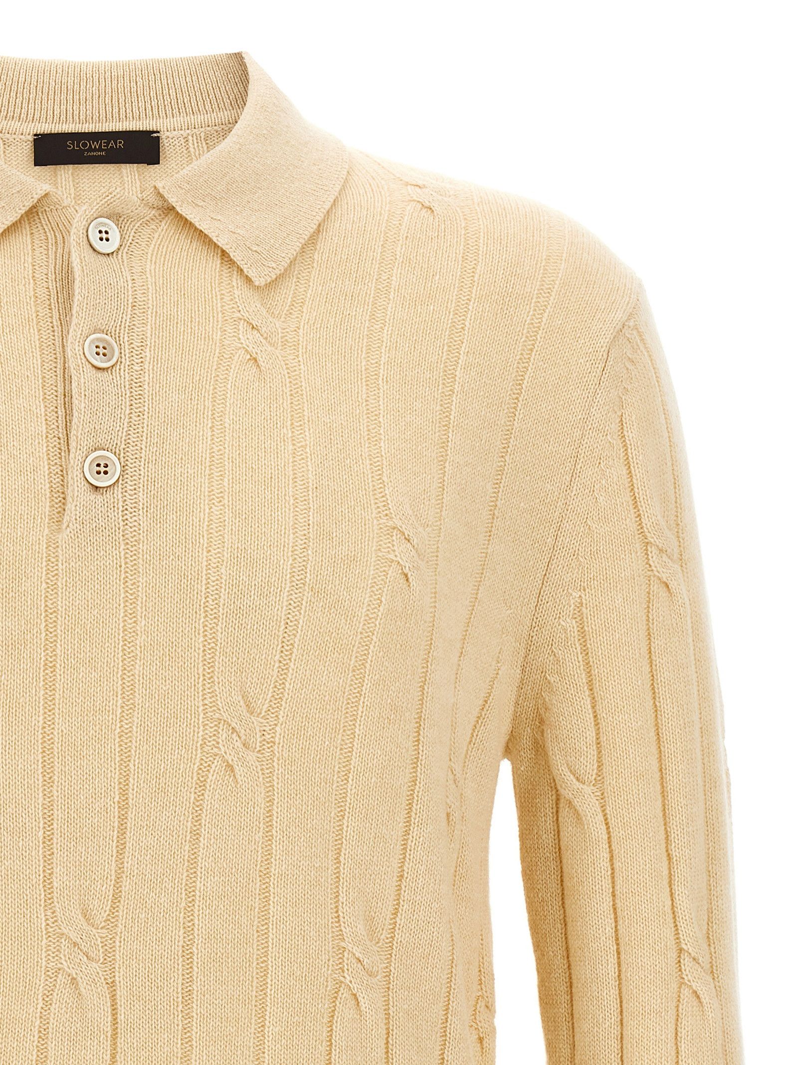 Zanone Braided Wool Polo Shirt Size US M / EU 48-50 / 2 - 3 Thumbnail