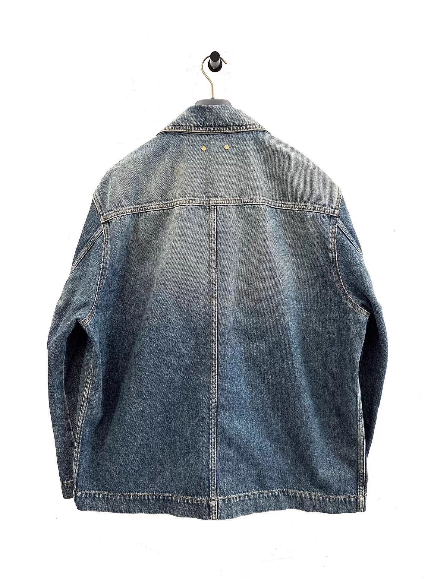 Louis Vuitton Blue Denim Jacket with Patterned Pockets - Size L Size US L / EU 52-54 / 3 - 3 Thumbnail