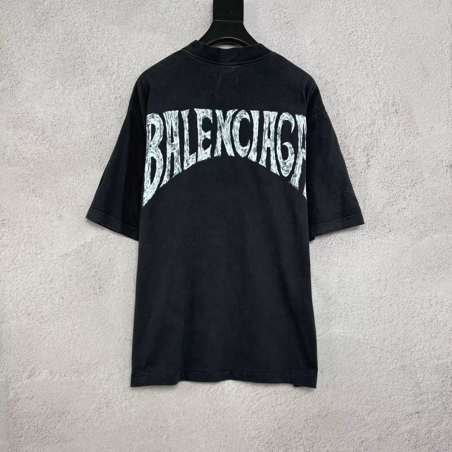 Balenciaga Black Paris Eiffel Tower Graphic Short Sleeve Shirt Size US M / EU 48-50 / 2 - 2 Thumbnail