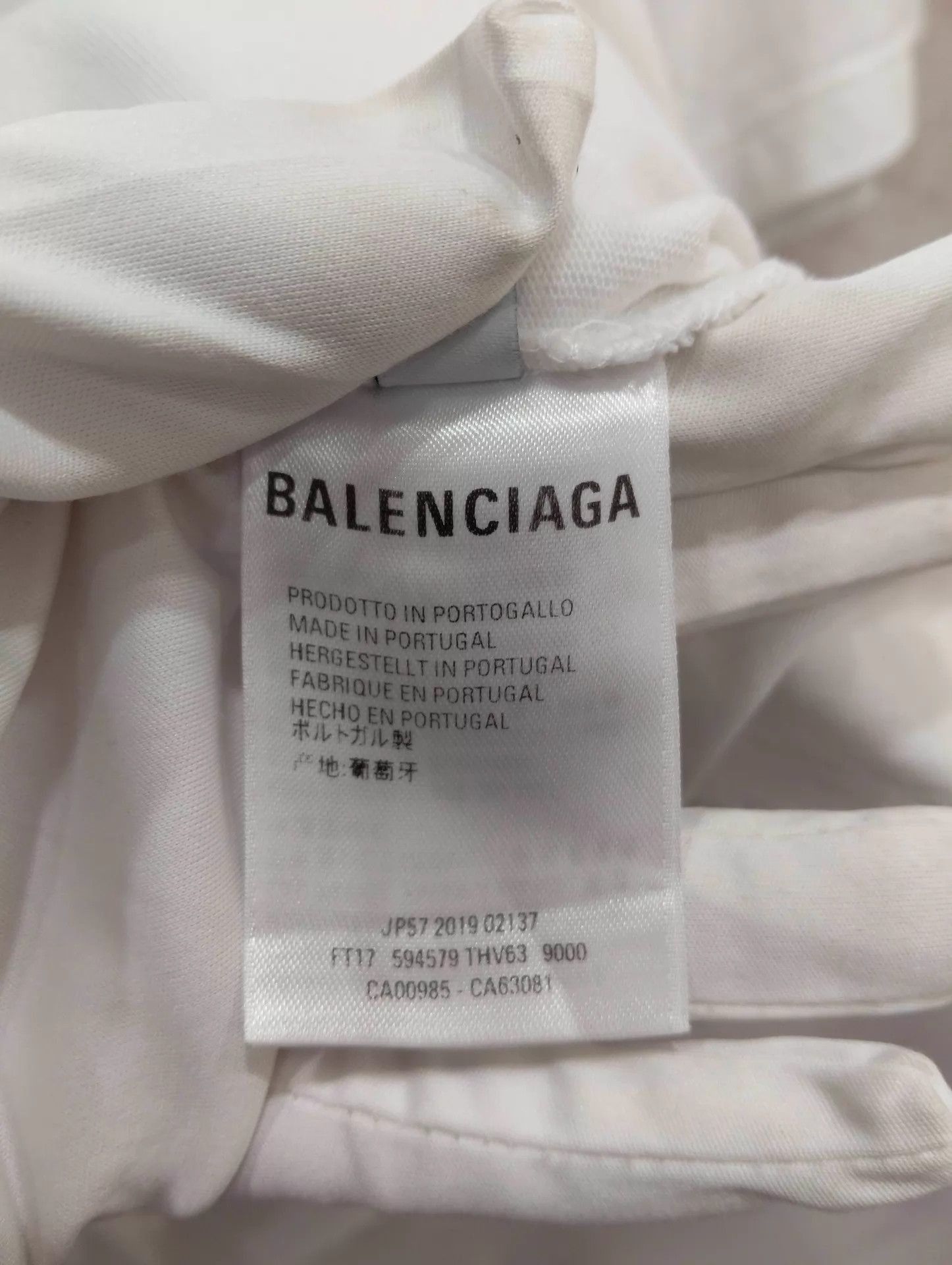 Balenciaga White Short-Sleeve T-Shirt with Green Logo Size US L / EU 52-54 / 3 - 4 Thumbnail