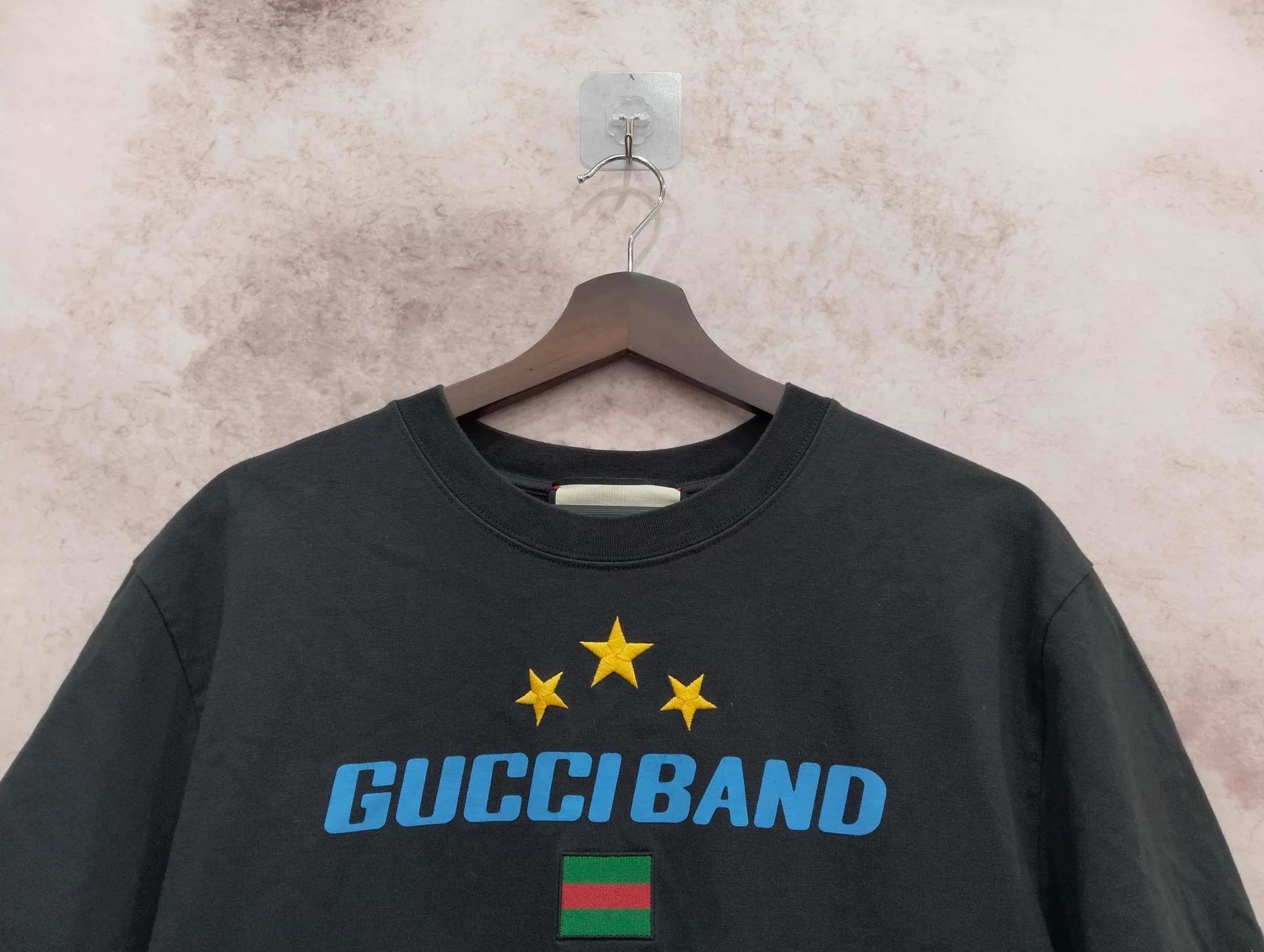 Gucci Black Short Sleeve Graphic T-Shirt with Stars Size US S / EU 44-46 / 1 - 3 Thumbnail