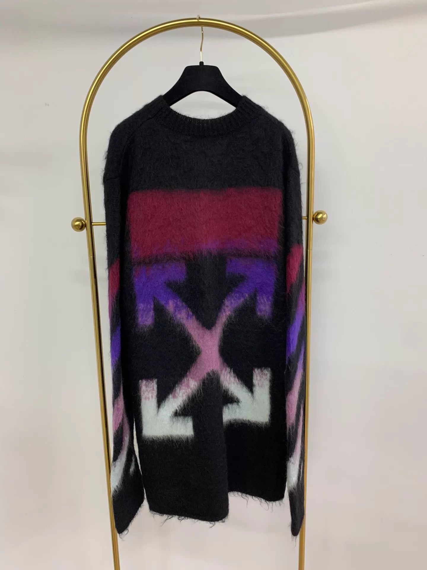 Off-White Black Knit Sweater with Distressed Accents - Size S Size US S / EU 44-46 / 1 - 2 Thumbnail