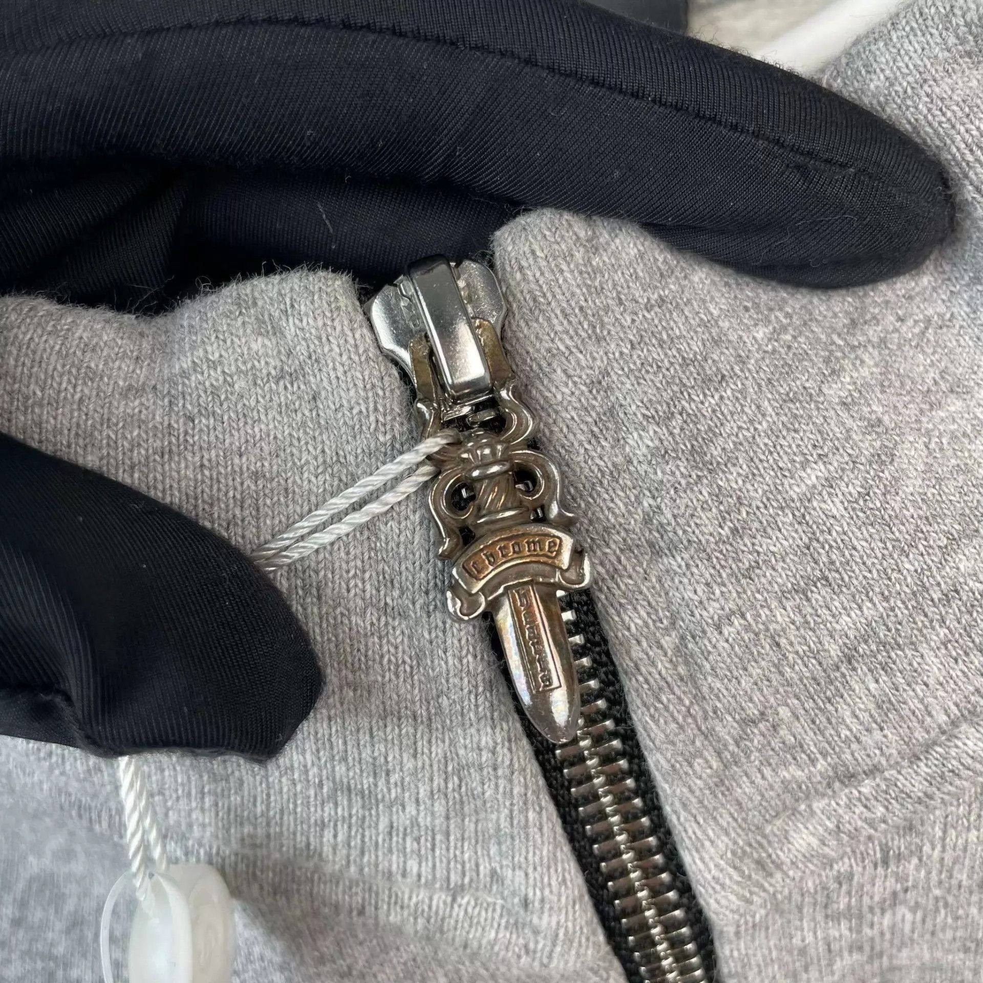 Chrome Hearts Gray Half-Zip Sweatshirt with Cross Emblem Size US M / EU 48-50 / 2 - 4 Thumbnail