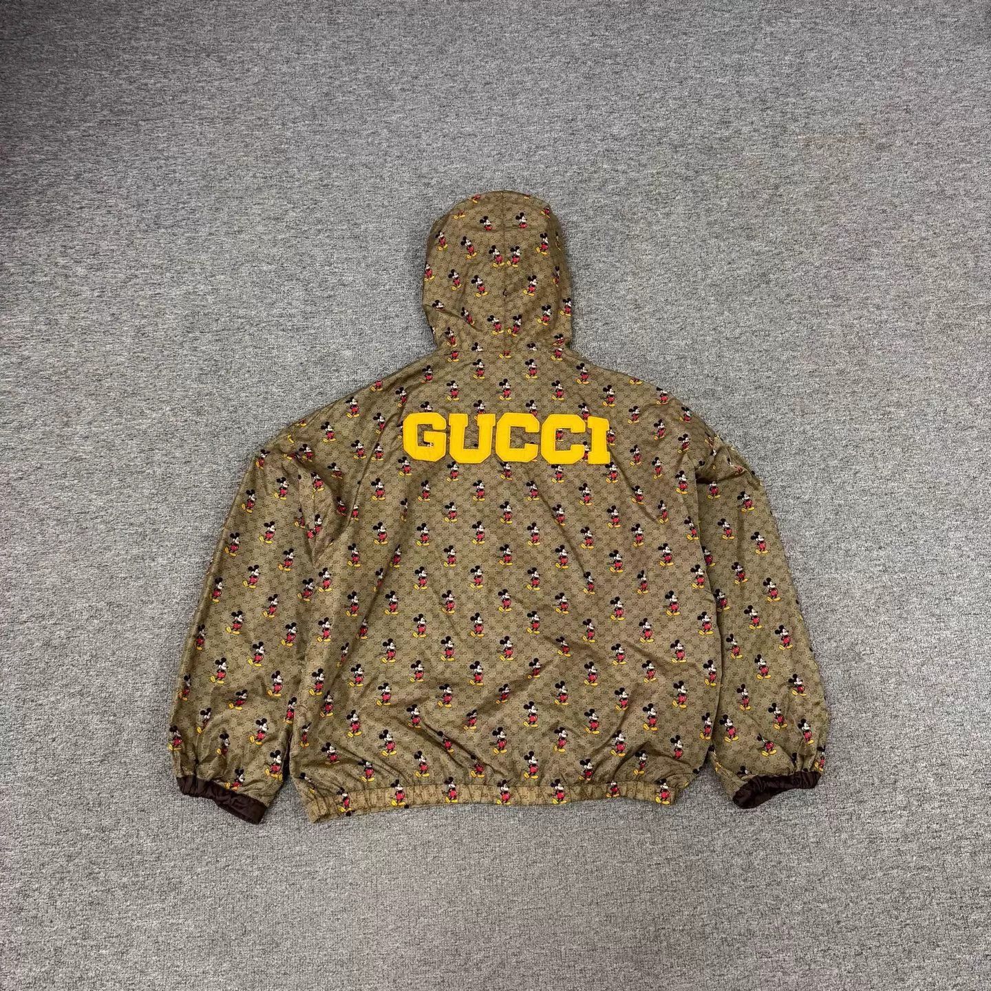Gucci Brown Mickey Mouse Print Hooded Jacket Size US M / EU 48-50 / 2 - 2 Thumbnail