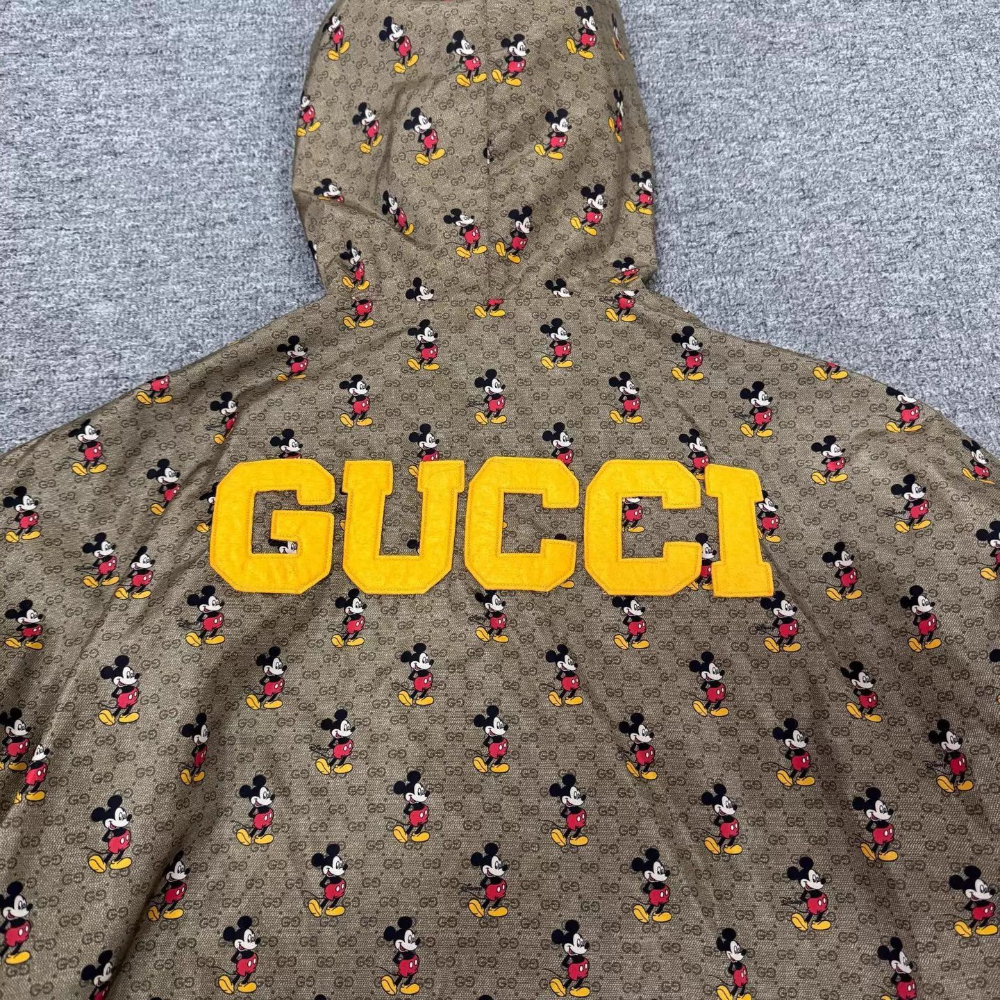 Gucci Brown Mickey Mouse Print Hooded Jacket Size US M / EU 48-50 / 2 - 7 Thumbnail