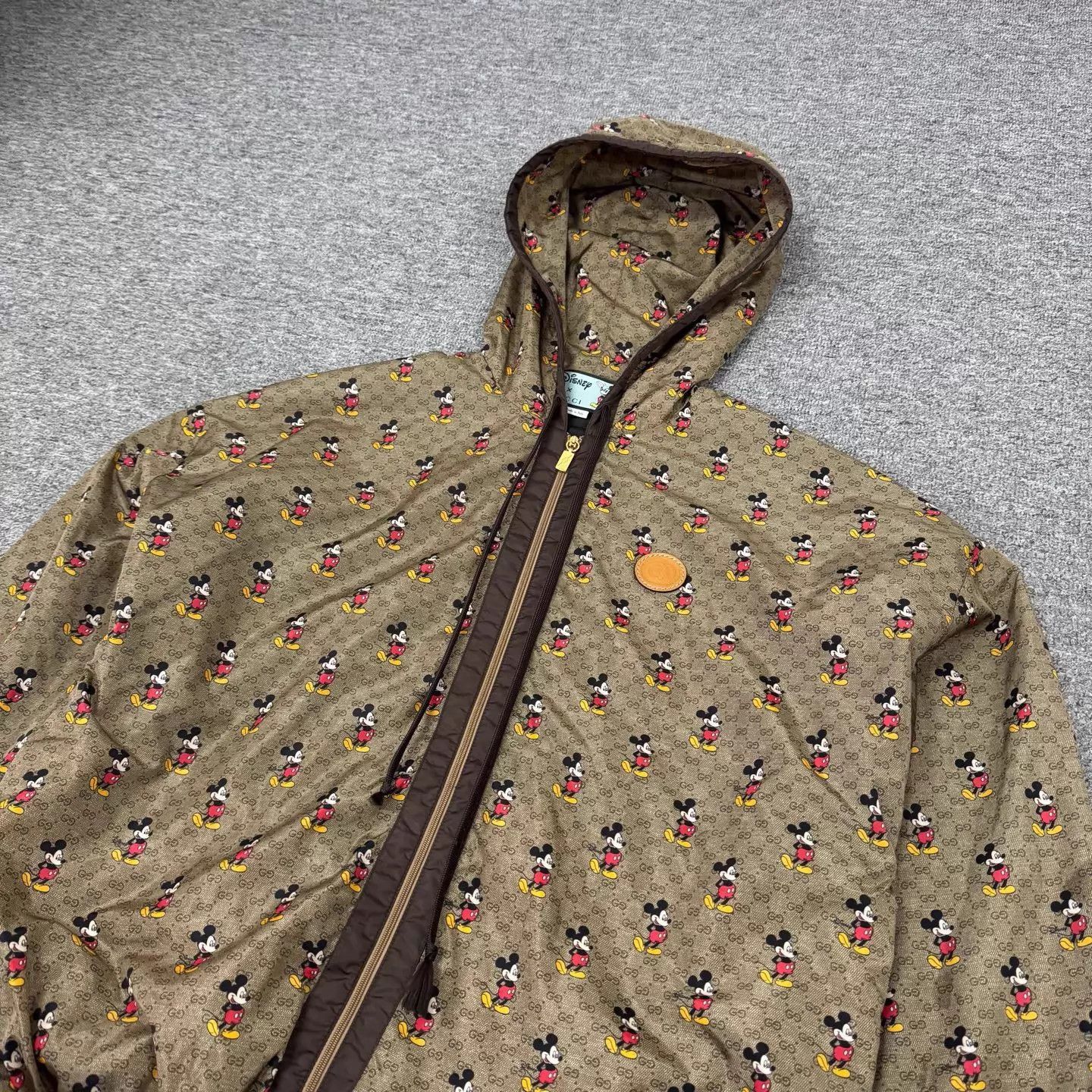Gucci Brown Mickey Mouse Print Hooded Jacket Size US M / EU 48-50 / 2 - 4 Thumbnail