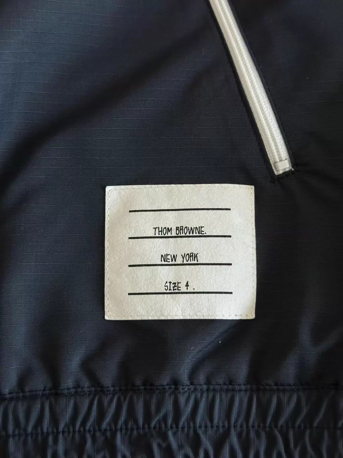 Thom Browne Black Hooded Light Jacket with Striped Sleeves Size US XL / EU 56 / 4 - 3 Thumbnail