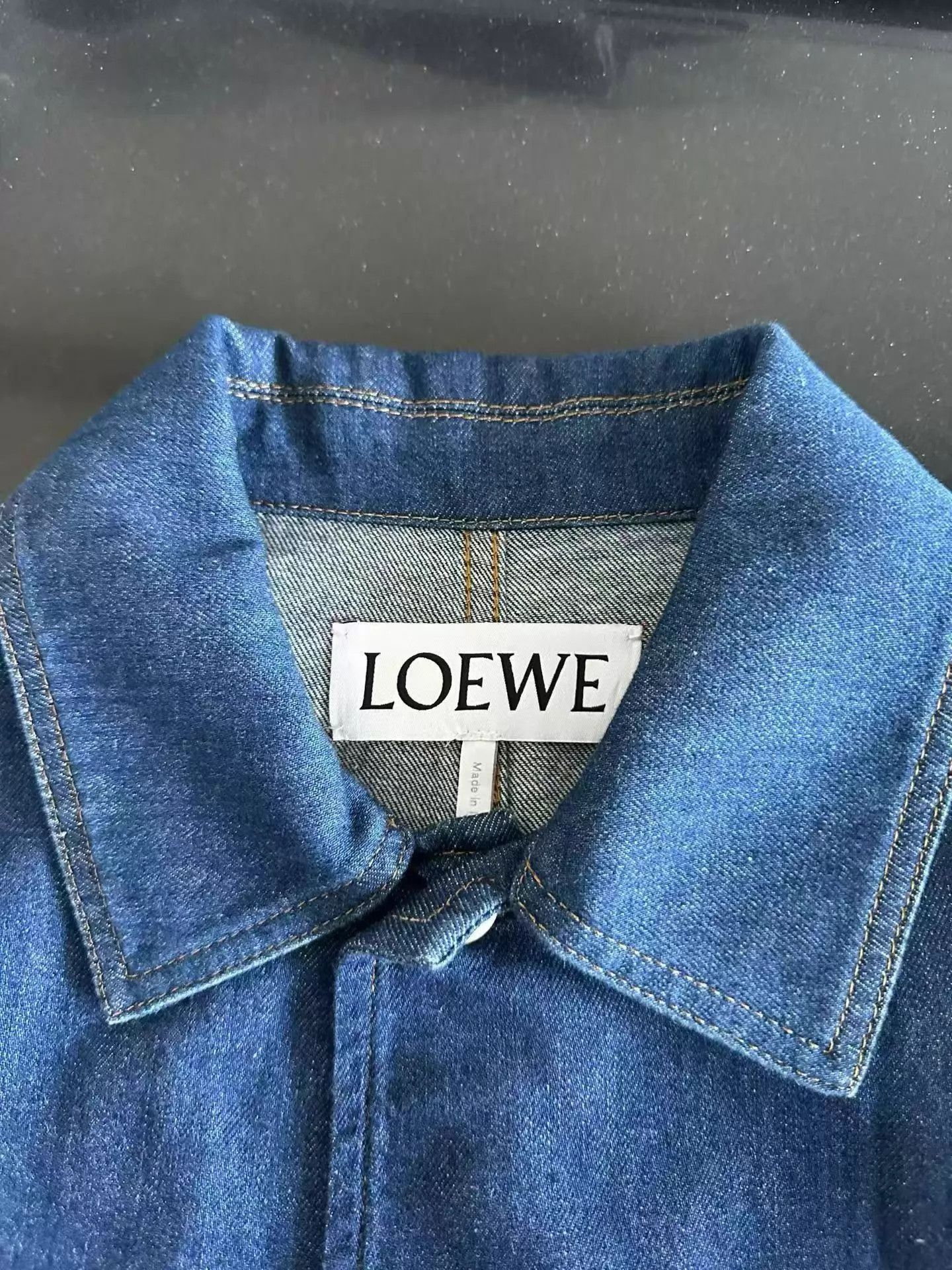 Loewe Blue Denim Jacket with Button Front and Pockets Size US M / EU 48-50 / 2 - 3 Thumbnail