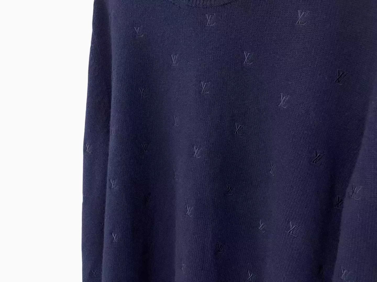 Louis Vuitton Blue Patterned Long-Sleeve Sweater XXL Size US XXL / EU 58 / 5 - 2 Thumbnail