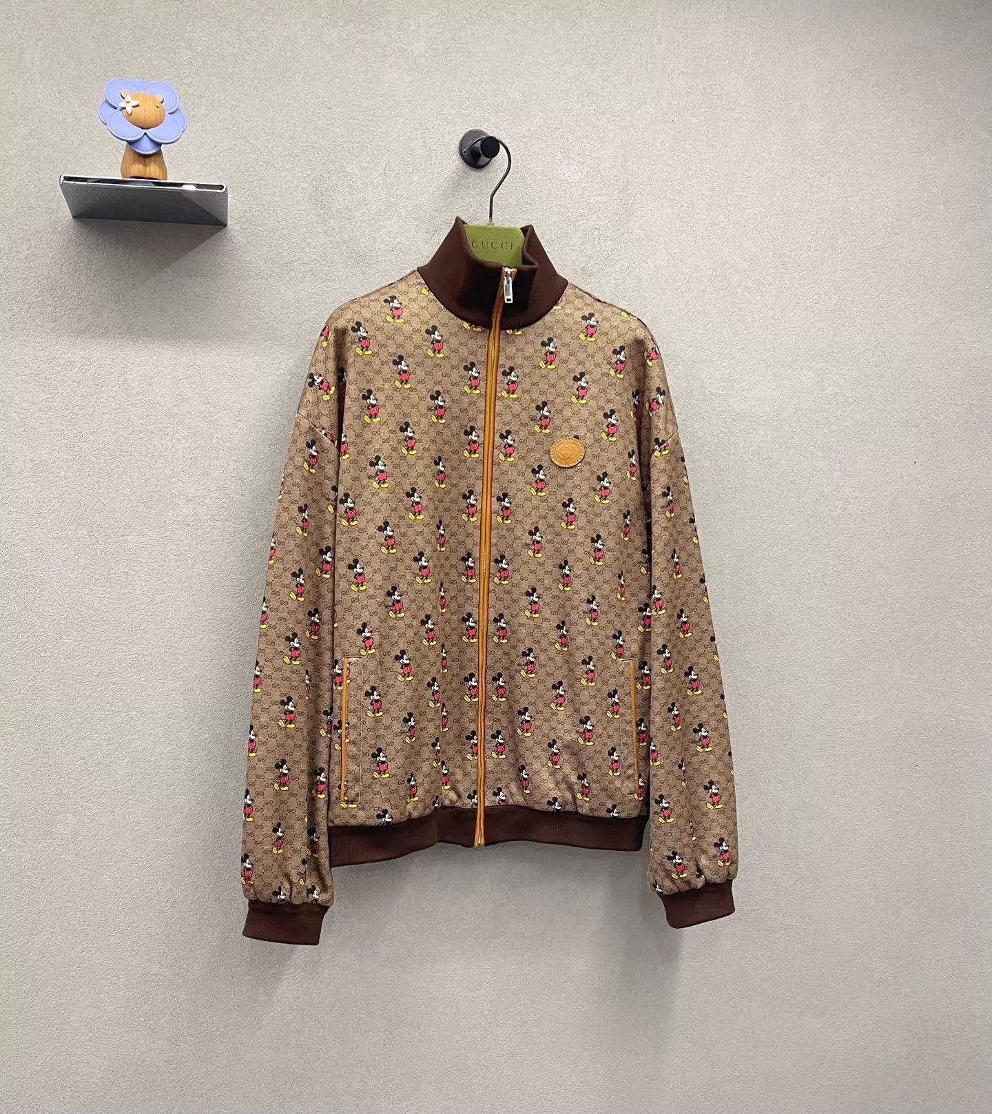 Gucci Beige Mickey Mouse Print Zip-Up Bomber Jacket XS Size US XS / EU 42 / 0 - 3 Thumbnail