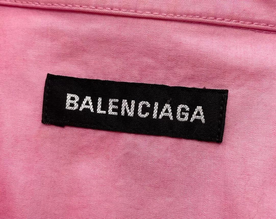 Balenciaga Pink Long Sleeve Button-Up Shirt Size S Size US S / EU 44-46 / 1 - 5 Thumbnail