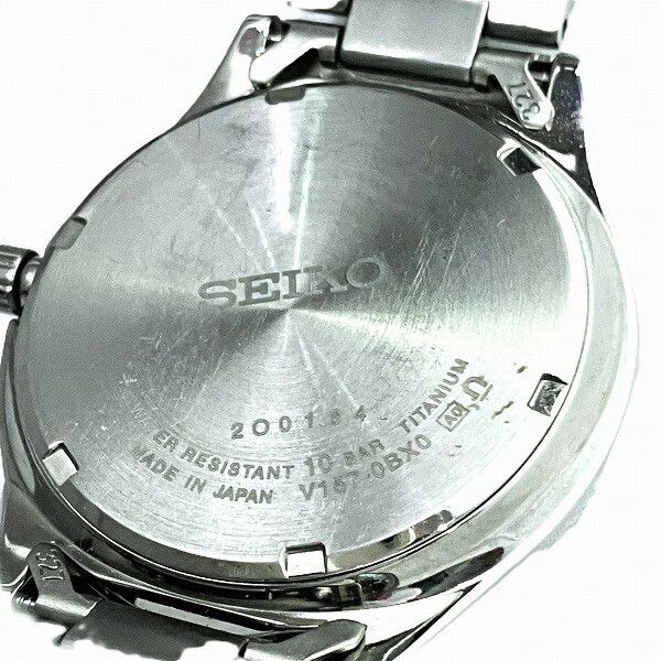 Seiko Seiko Seiko Titanium Mens Wristwatch Metal Automatic V157-0BX0 DUTY FREE for USA Size ONE SIZE - 5 Thumbnail