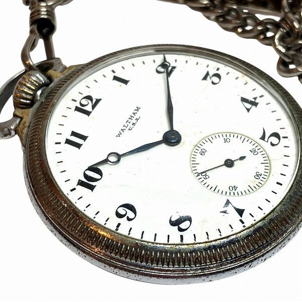Other Other Waltham Stainless Steel Pocket Watch Metal Other DUTY FREE for USA Size ONE SIZE - 3 Thumbnail